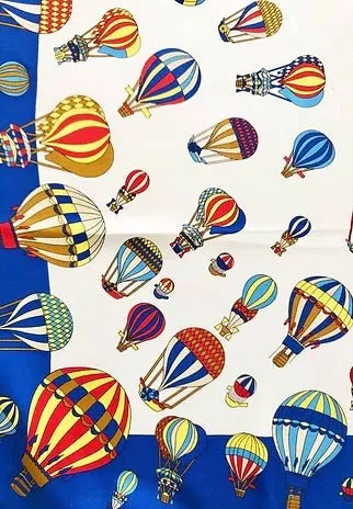 1980s GUCCI BALLOON PRINT SILK Multicolor SCARF