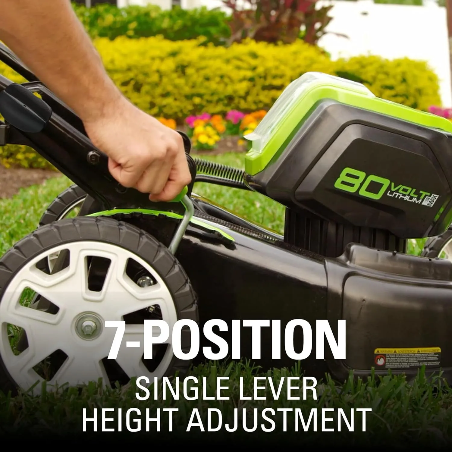 80V 21" Cordless Battery Push Lawn Mower w/ 5.0Ah Battery & Charger