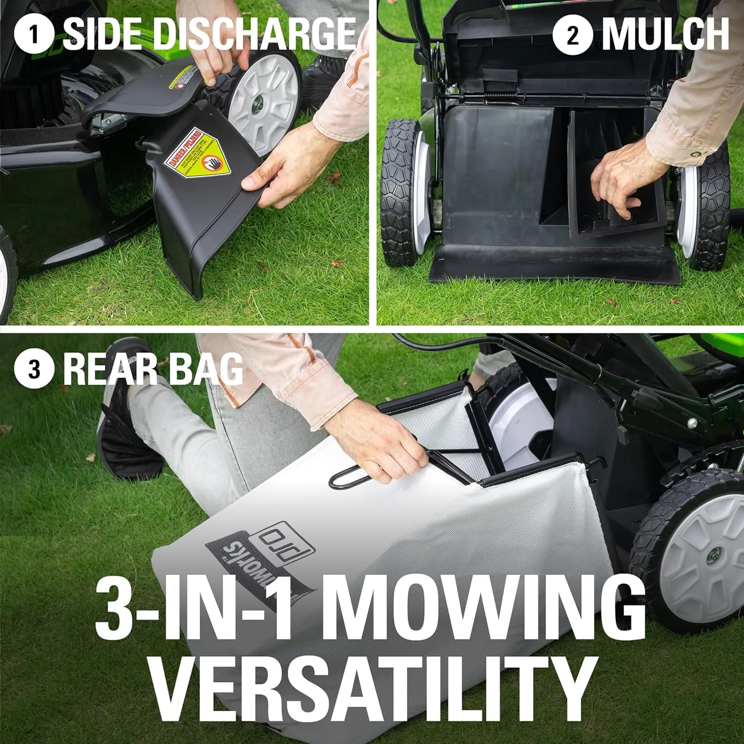 80V 21" Cordless Battery Push Lawn Mower w/ 5.0Ah Battery & Charger