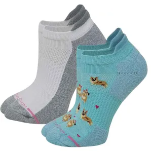 Ankle Compression Socks | Dr Motion Socks | Corgis & White (2 Pack)