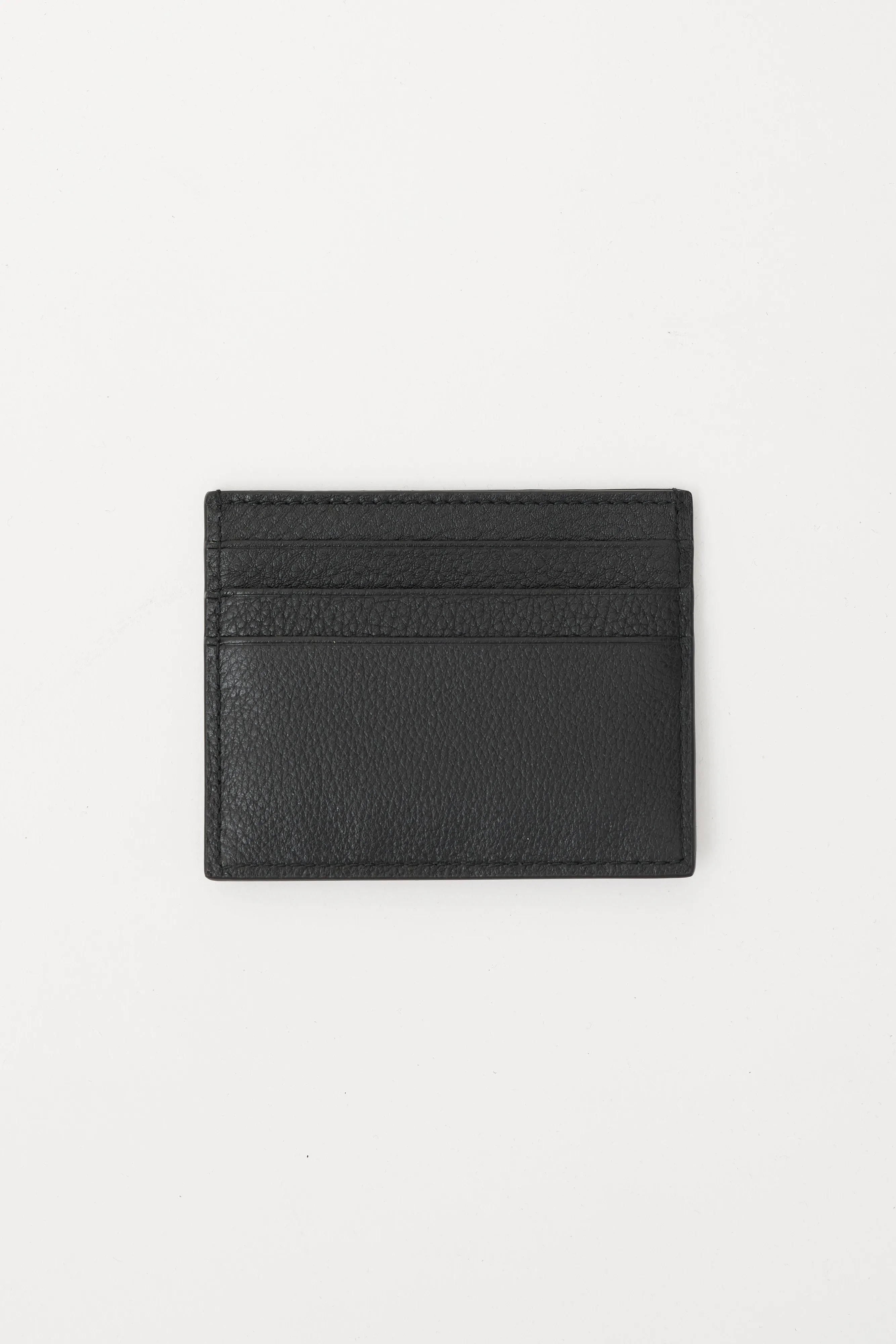 Black & Silver Leather Logo Cardholder
