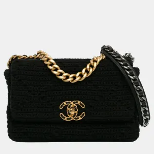 Black Medium Crochet 19 Flap