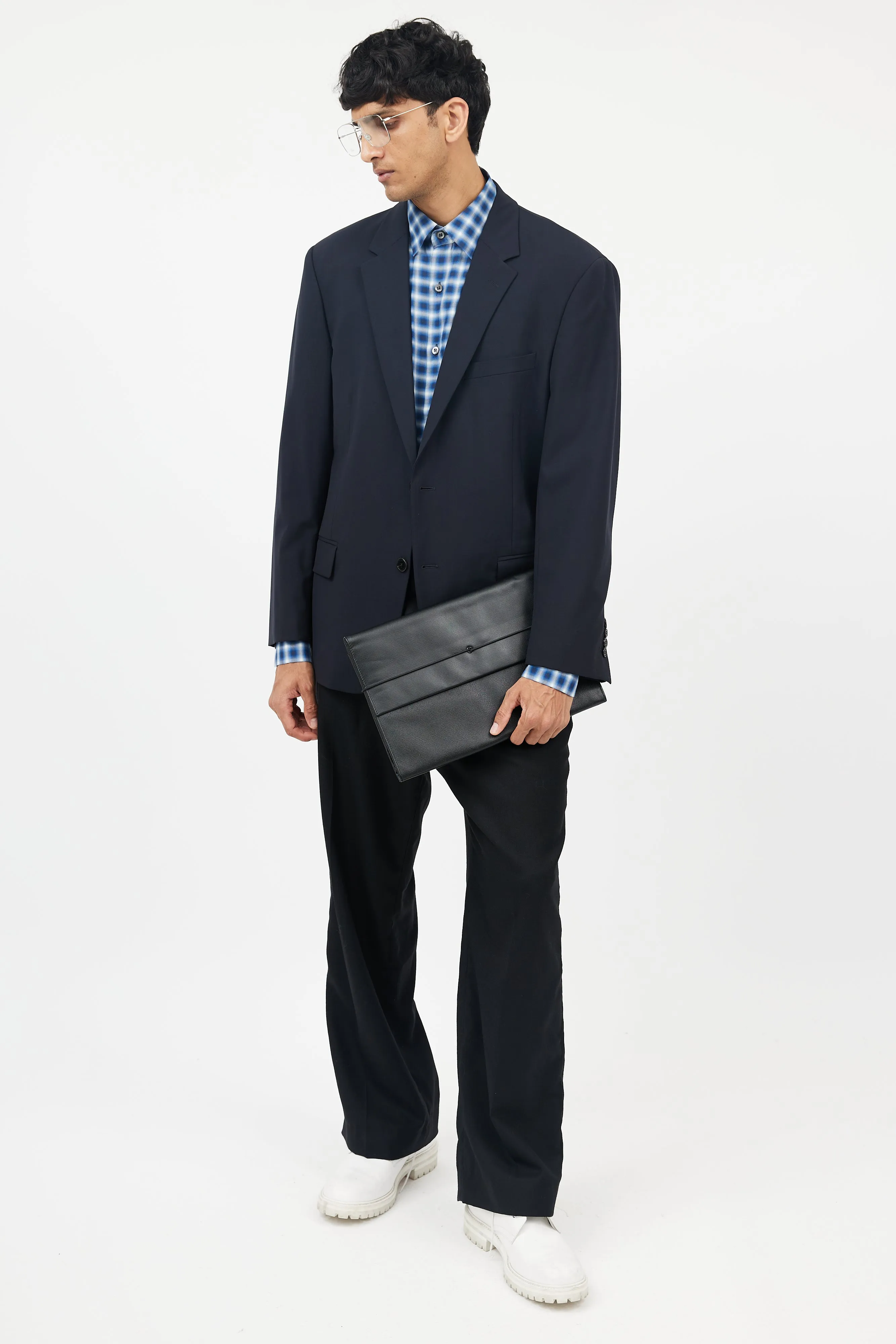 Black Saffiano Leather Portfolio