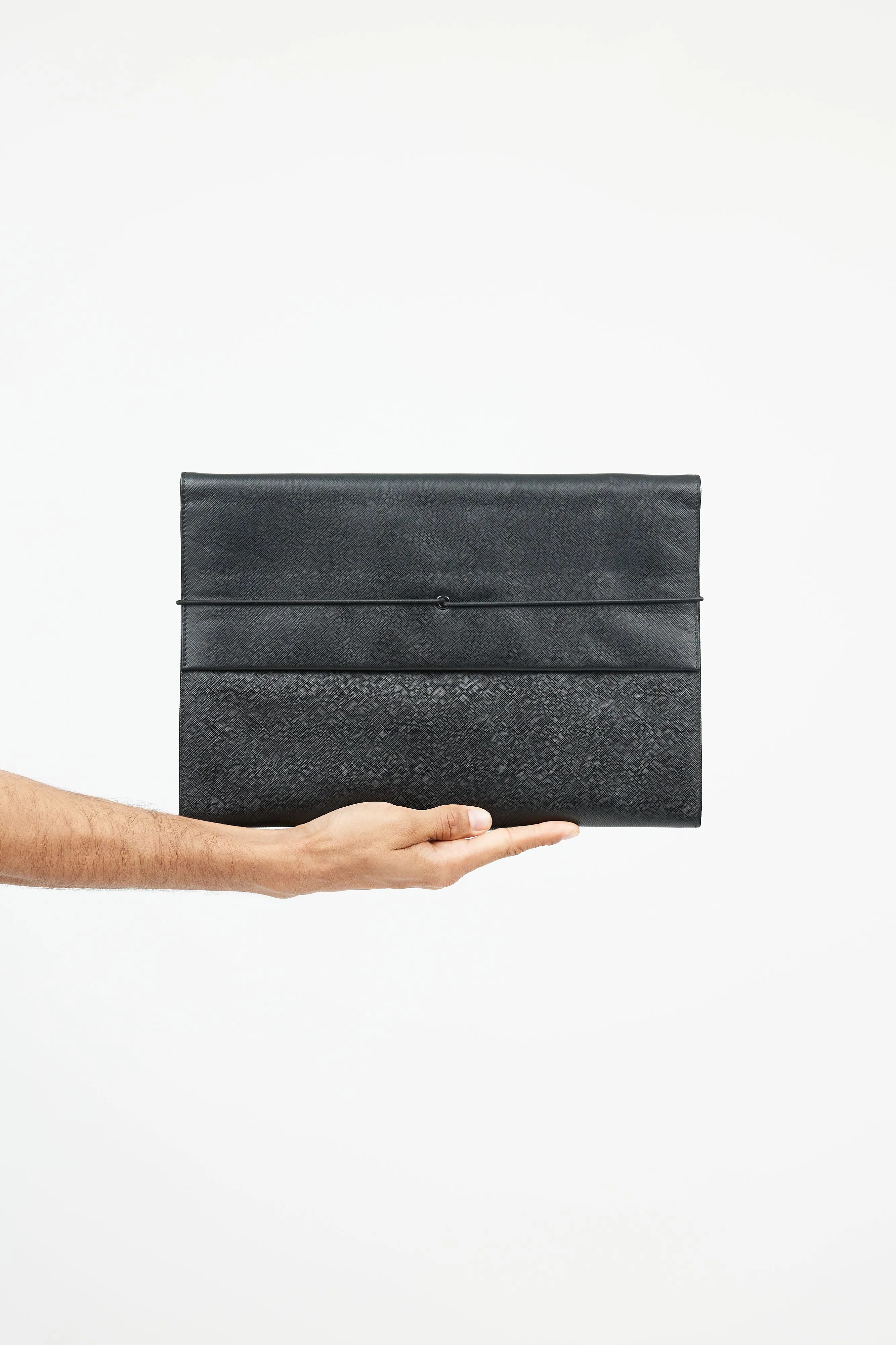 Black Saffiano Leather Portfolio