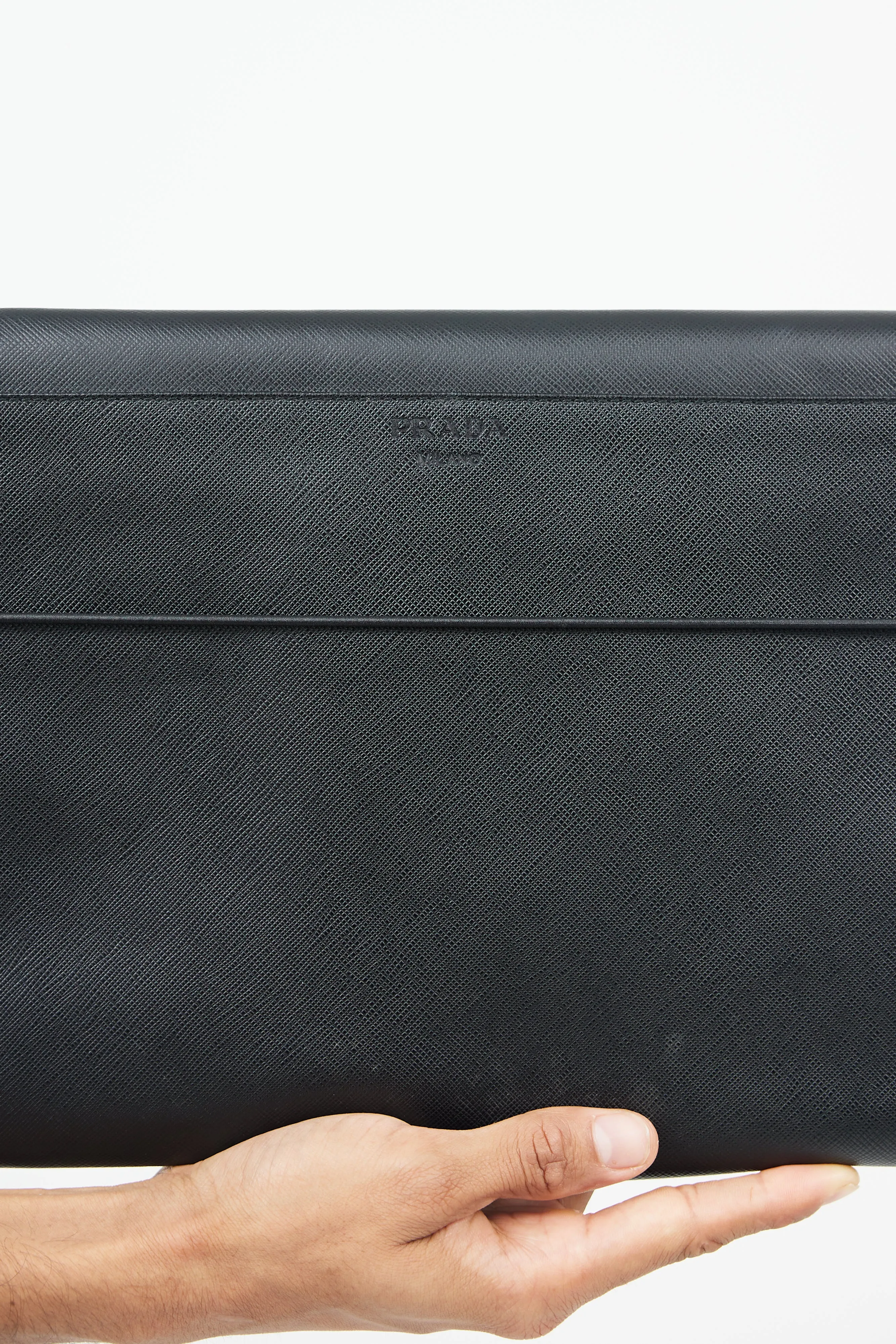 Black Saffiano Leather Portfolio