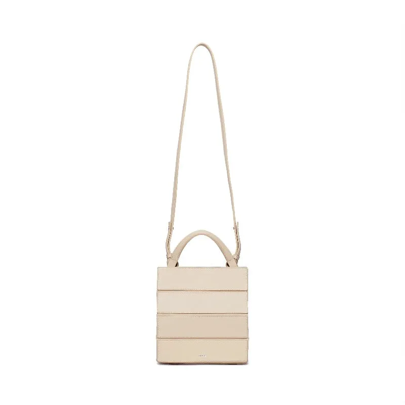 Block Small Foldable Handbag - Almond