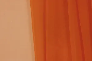 Brilliant Tropical Orange Silk Chiffon