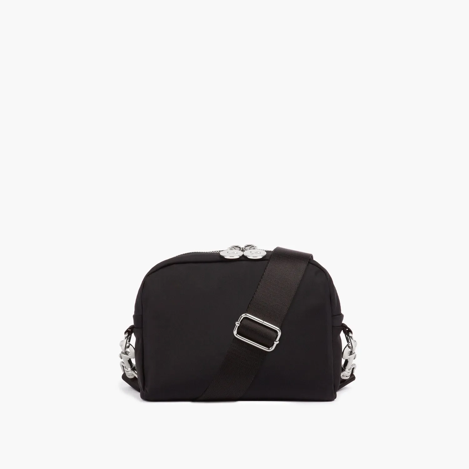Cambria Upcycled Camera Bag - Nylon - Black / Silver / Lavender