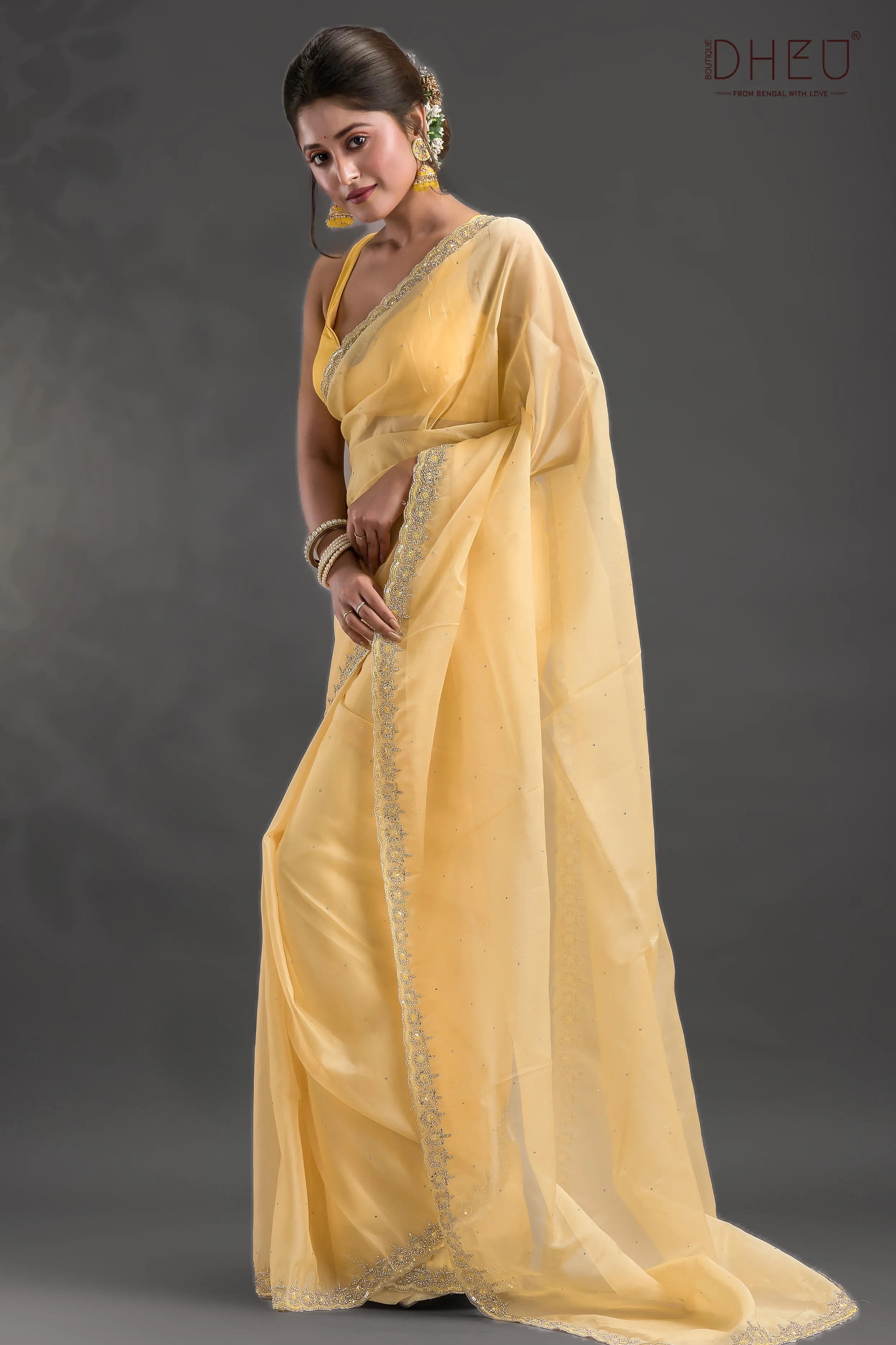 Camellia - Designer Chiffon Silk Saree