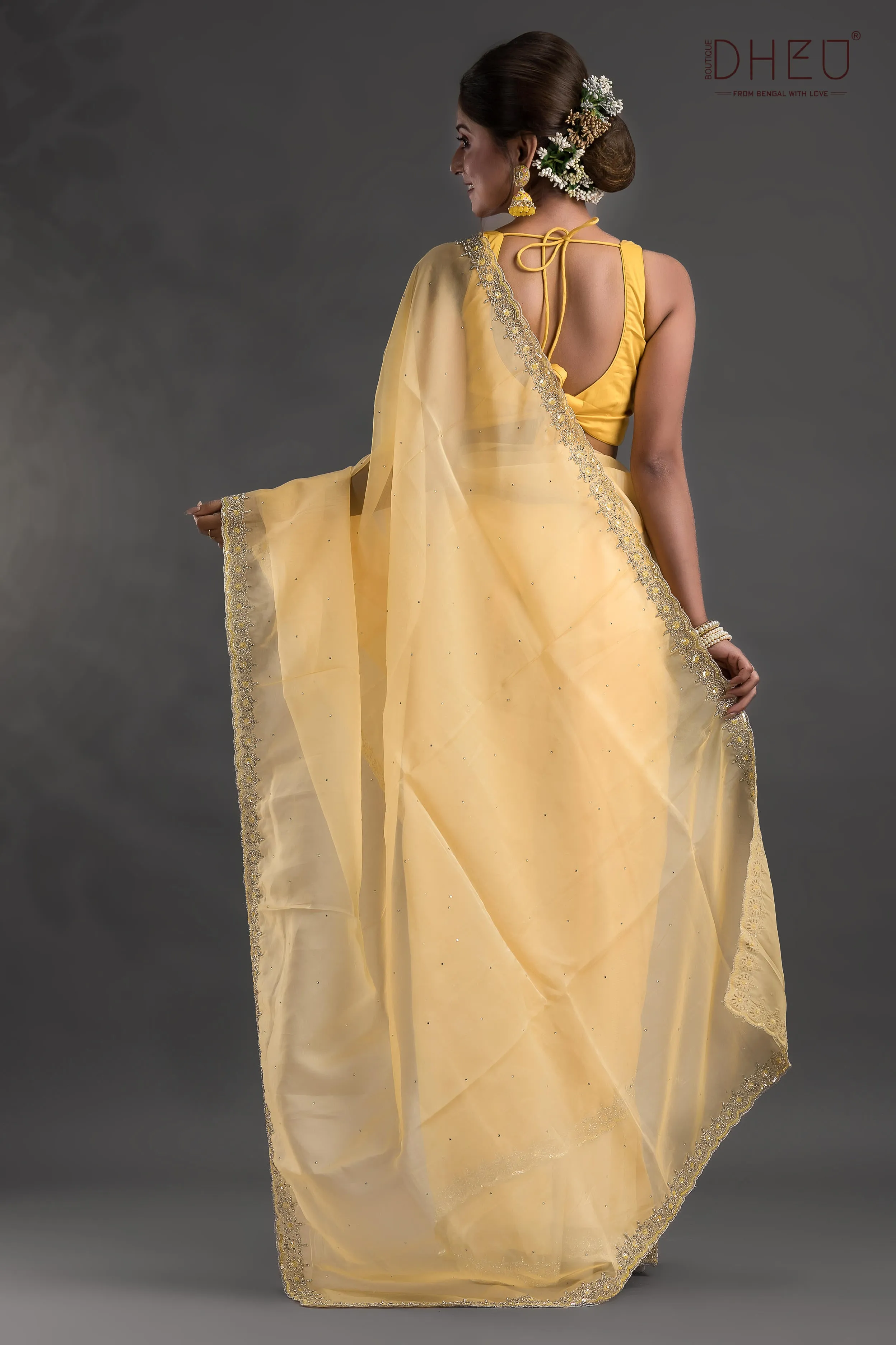 Camellia - Designer Chiffon Silk Saree