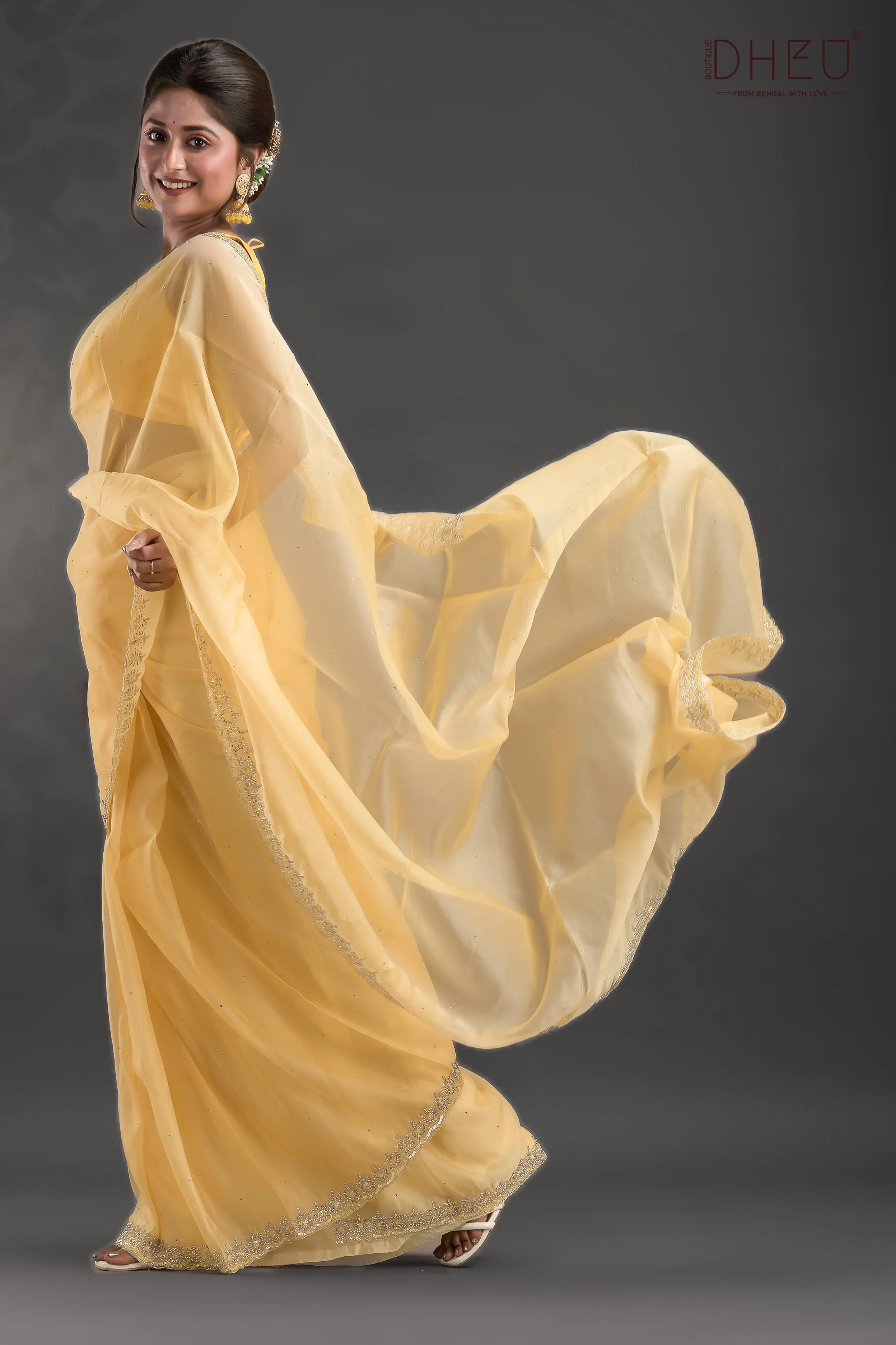Camellia - Designer Chiffon Silk Saree