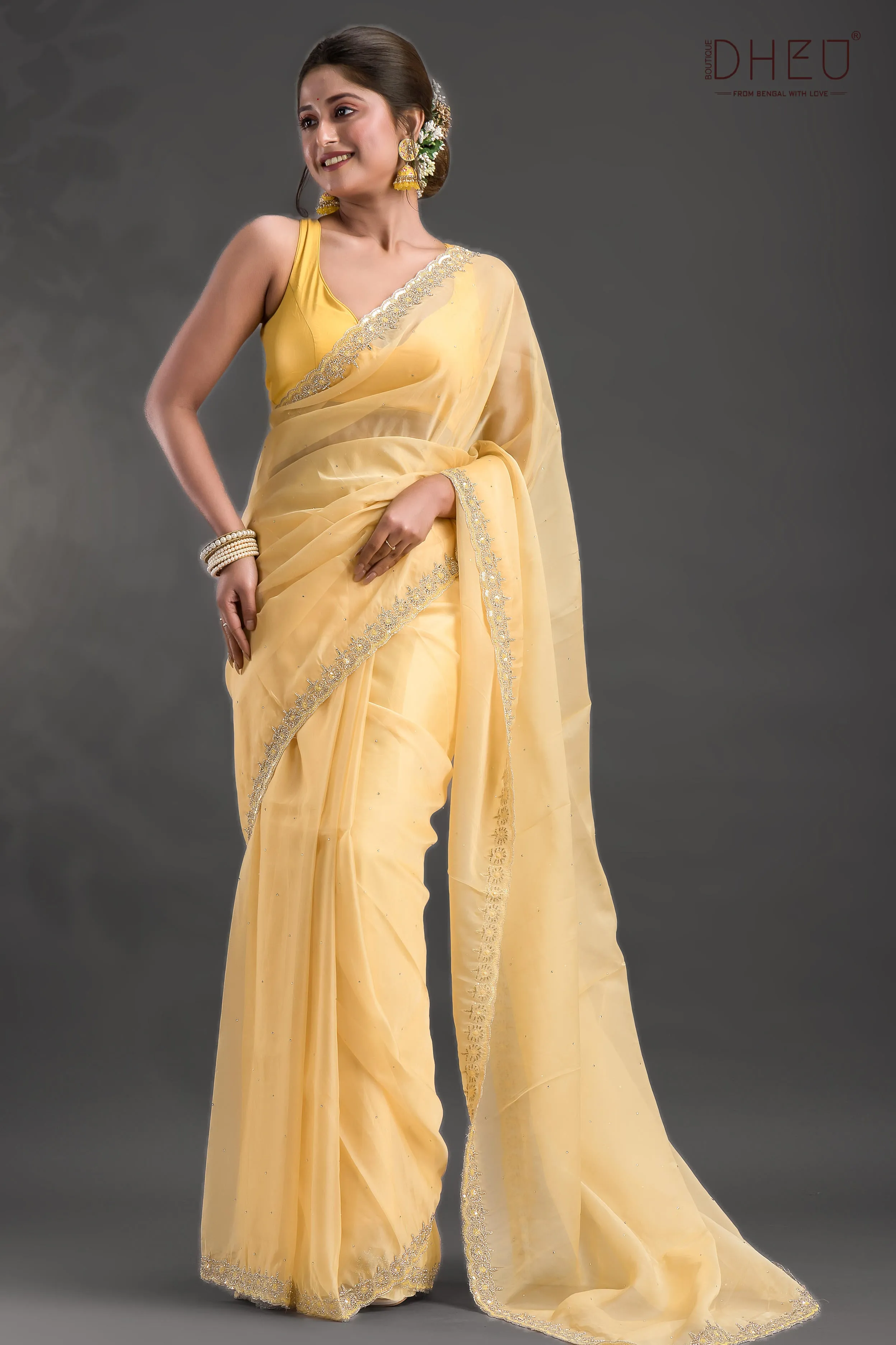 Camellia - Designer Chiffon Silk Saree