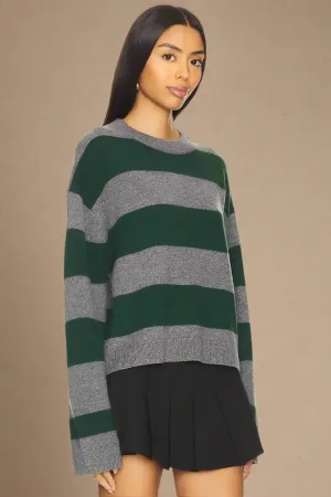Cashmere Striped Crewneck