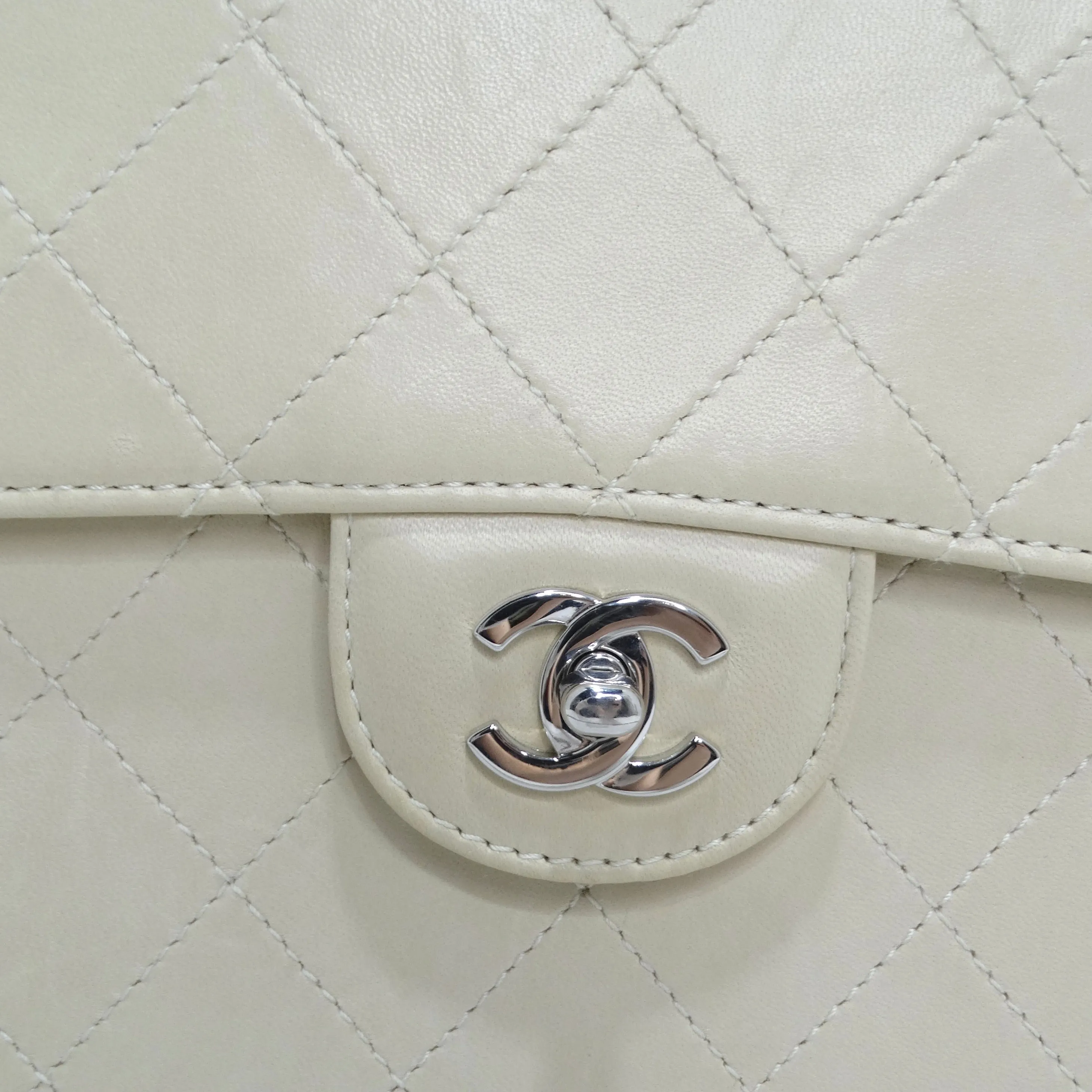 Chanel 1990s Goat Skin Single Flap with Palladium Hardware