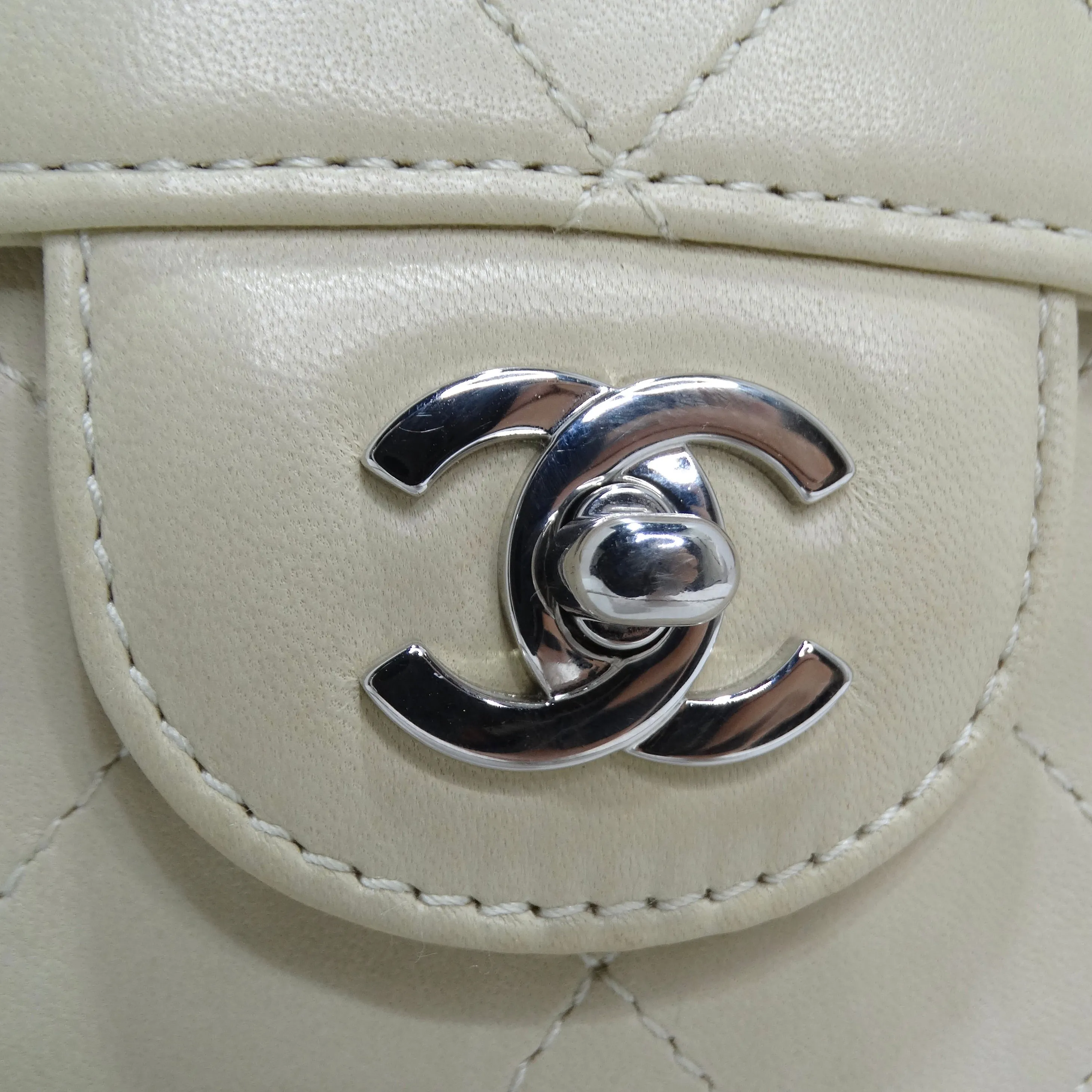 Chanel 1990s Goat Skin Single Flap with Palladium Hardware