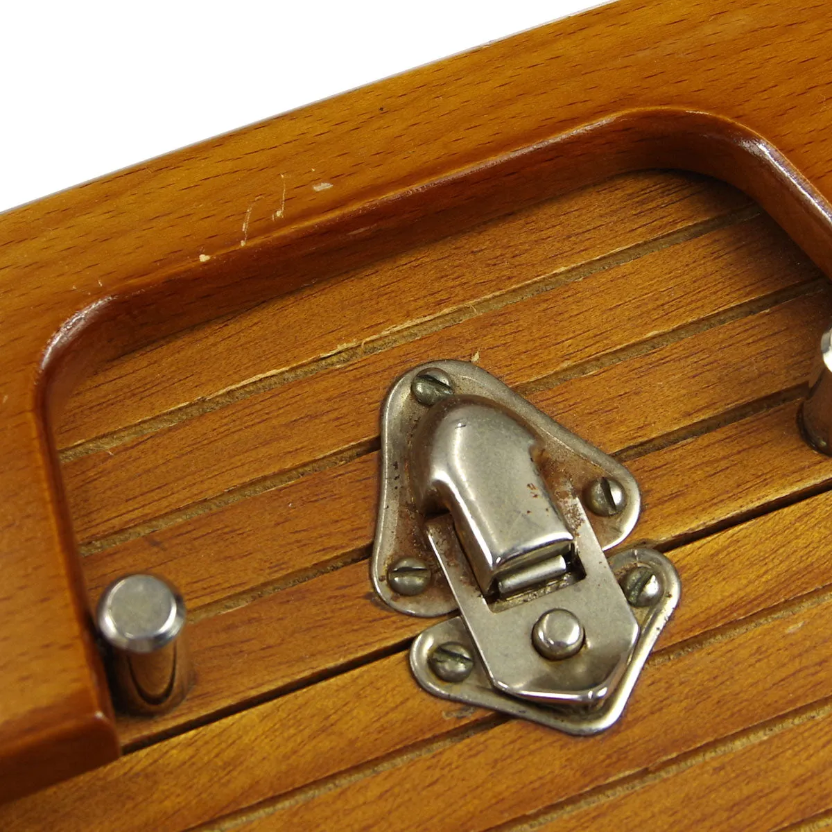 CHANEL * 1990s Wooden Vanity Handbag