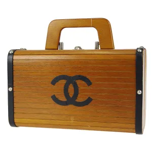 CHANEL * 1990s Wooden Vanity Handbag