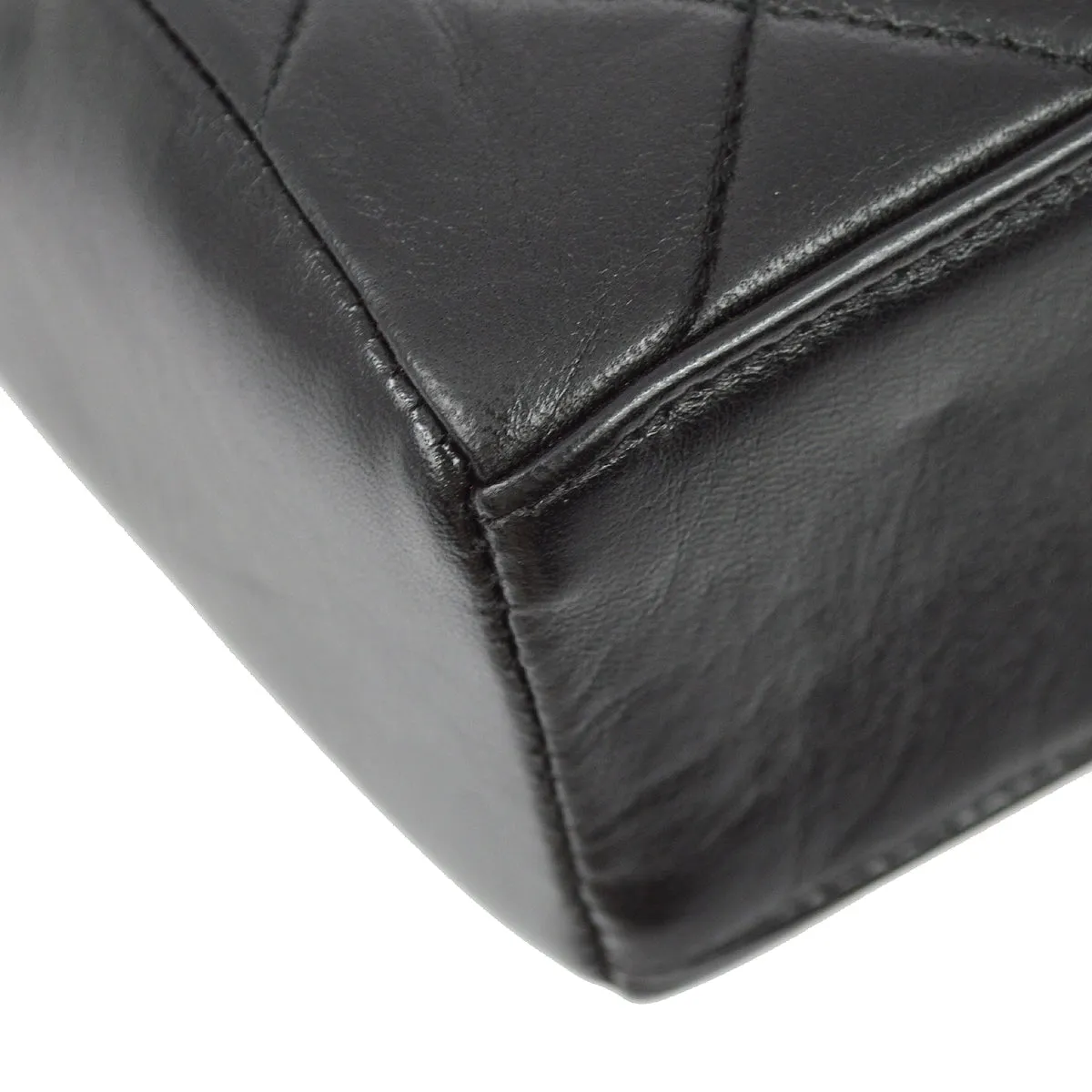 Chanel 1996-1997 Black Lambskin Flap Handbag