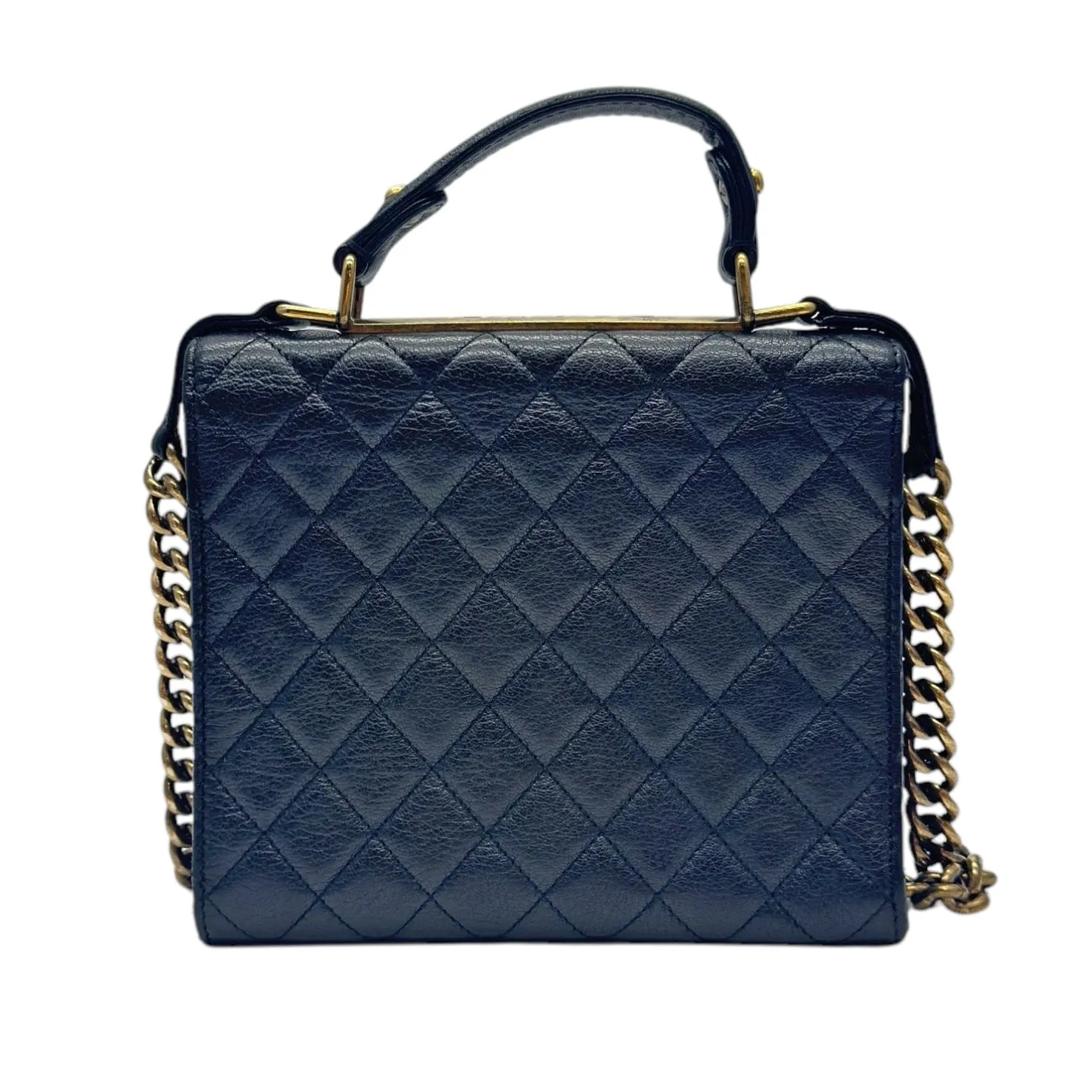 CHANEL 2012 Diamond Quilted Leather Rita Flap Bag - Black