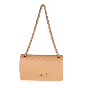 CHANEL 21P Caramel Caviar Jumbo Classic Double Flap Bag