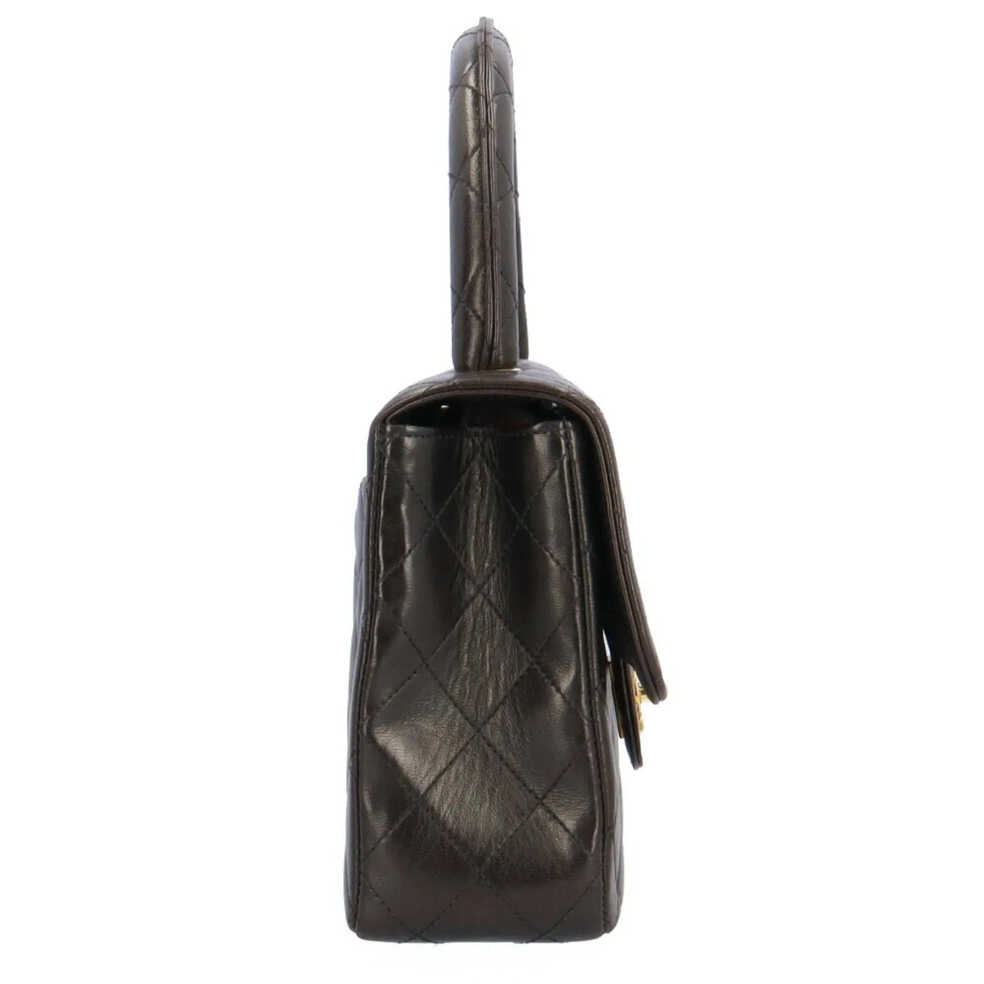 CHANEL Bag Cocomark Matelasse Handbag Lambskin Black Women's