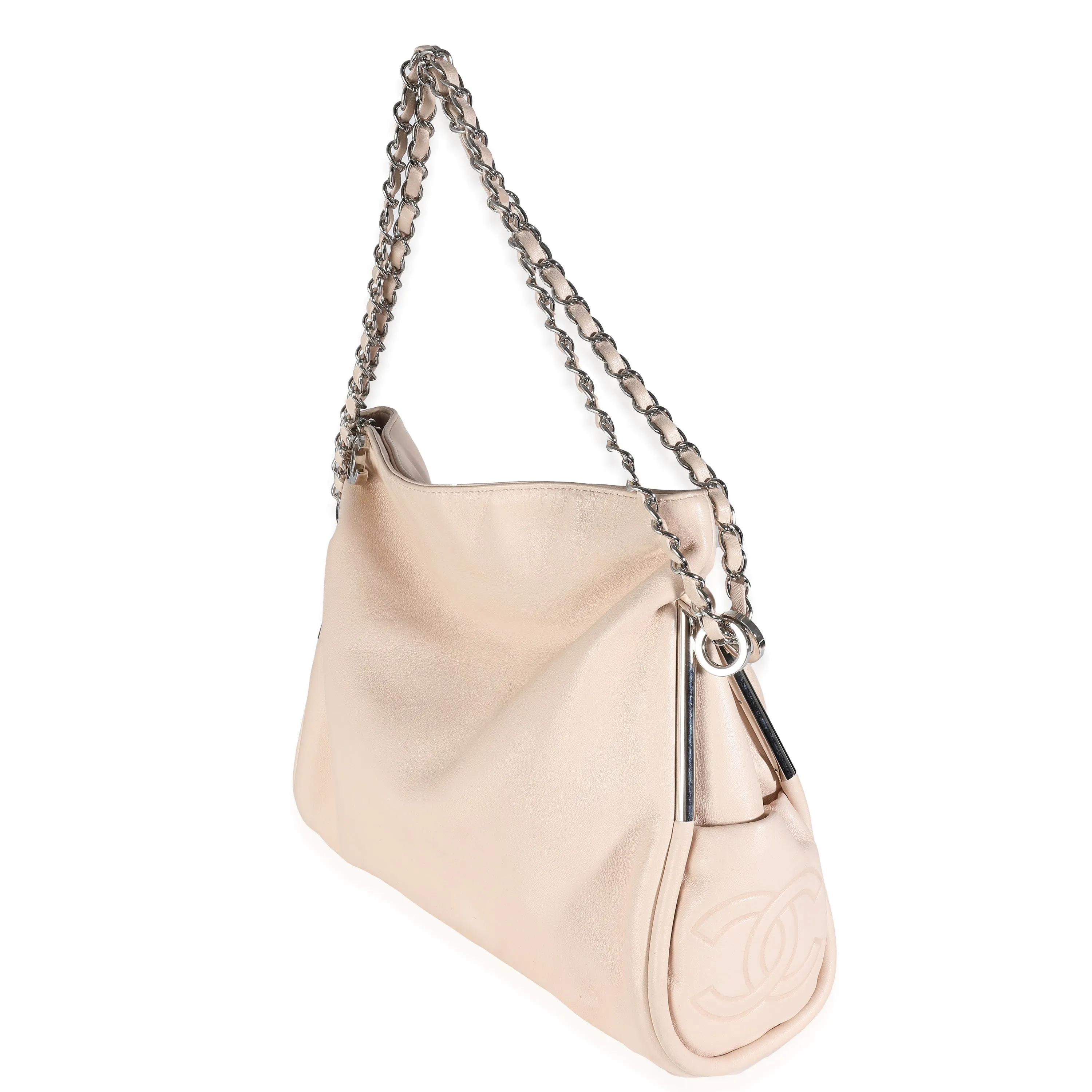 CHANEL Beige Lambskin Ultimate Soft Hobo