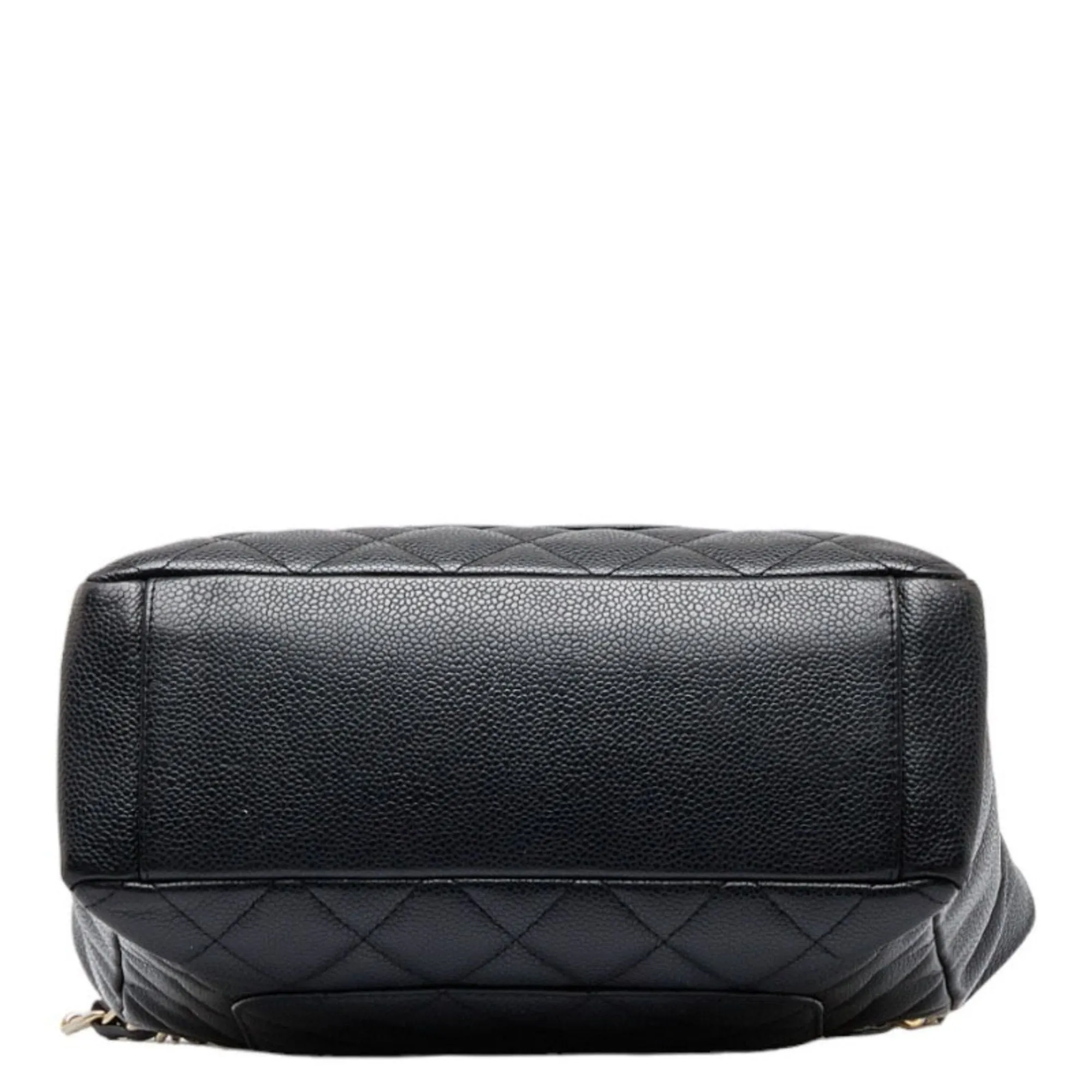 CHANEL Cocomark matelasse PST tote chain handbag black gold caviar skin ladies