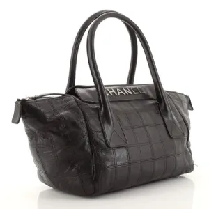 CHANEL LAX QUILTED LEATHER CHOCOLATE BAR HANDBAG