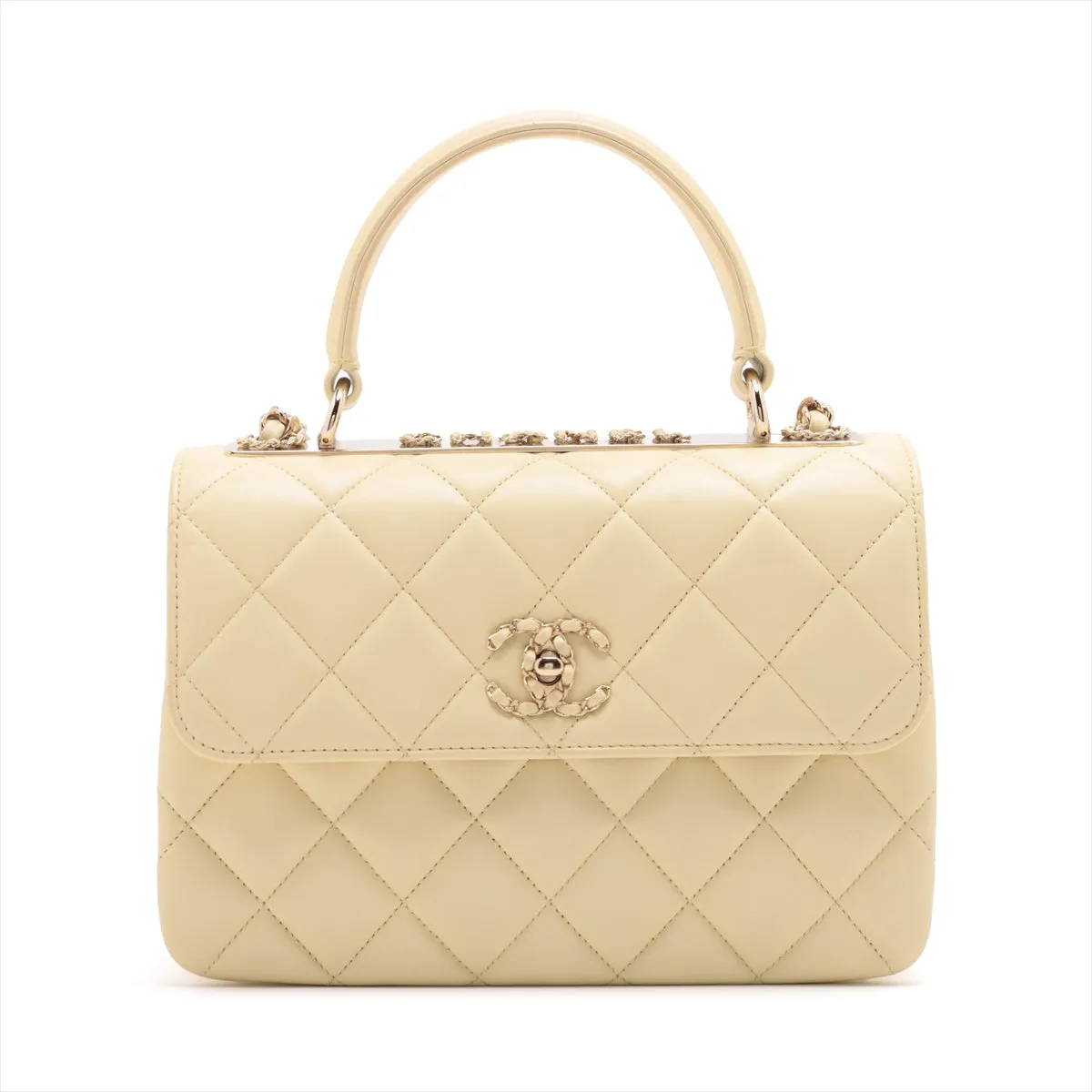 Chanel Matrasse  2WAY Handbag Yellow G