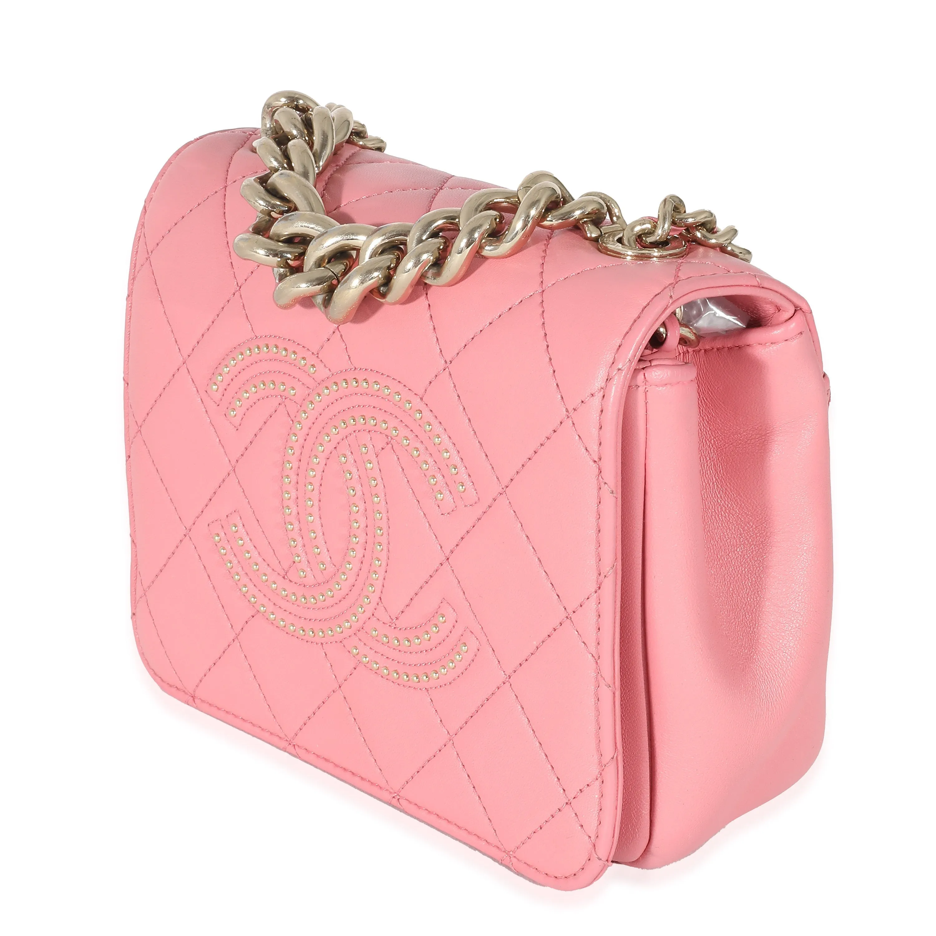 CHANEL Pink Quilted Calfskin Beauty Begins Flap Bag