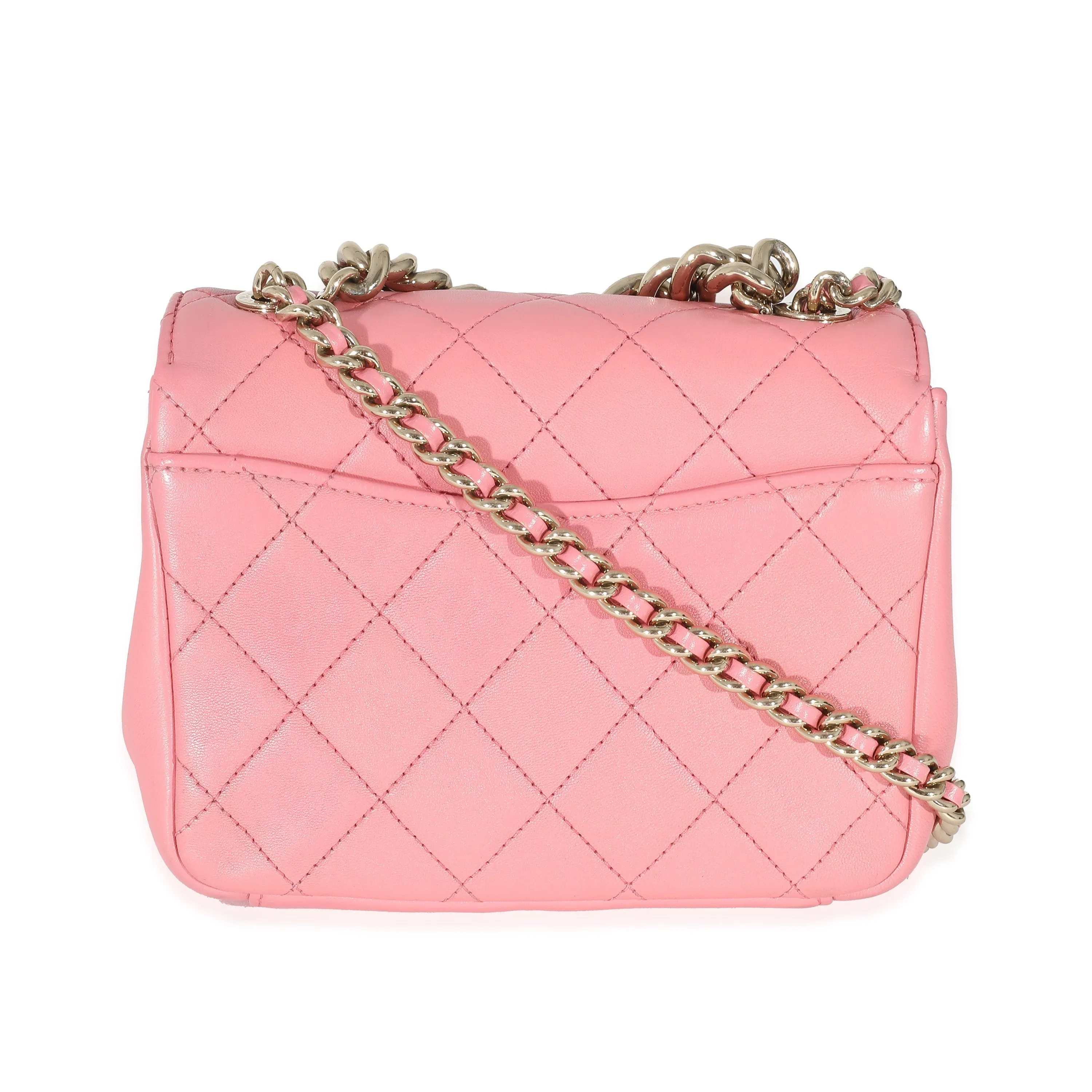 CHANEL Pink Quilted Calfskin Beauty Begins Flap Bag