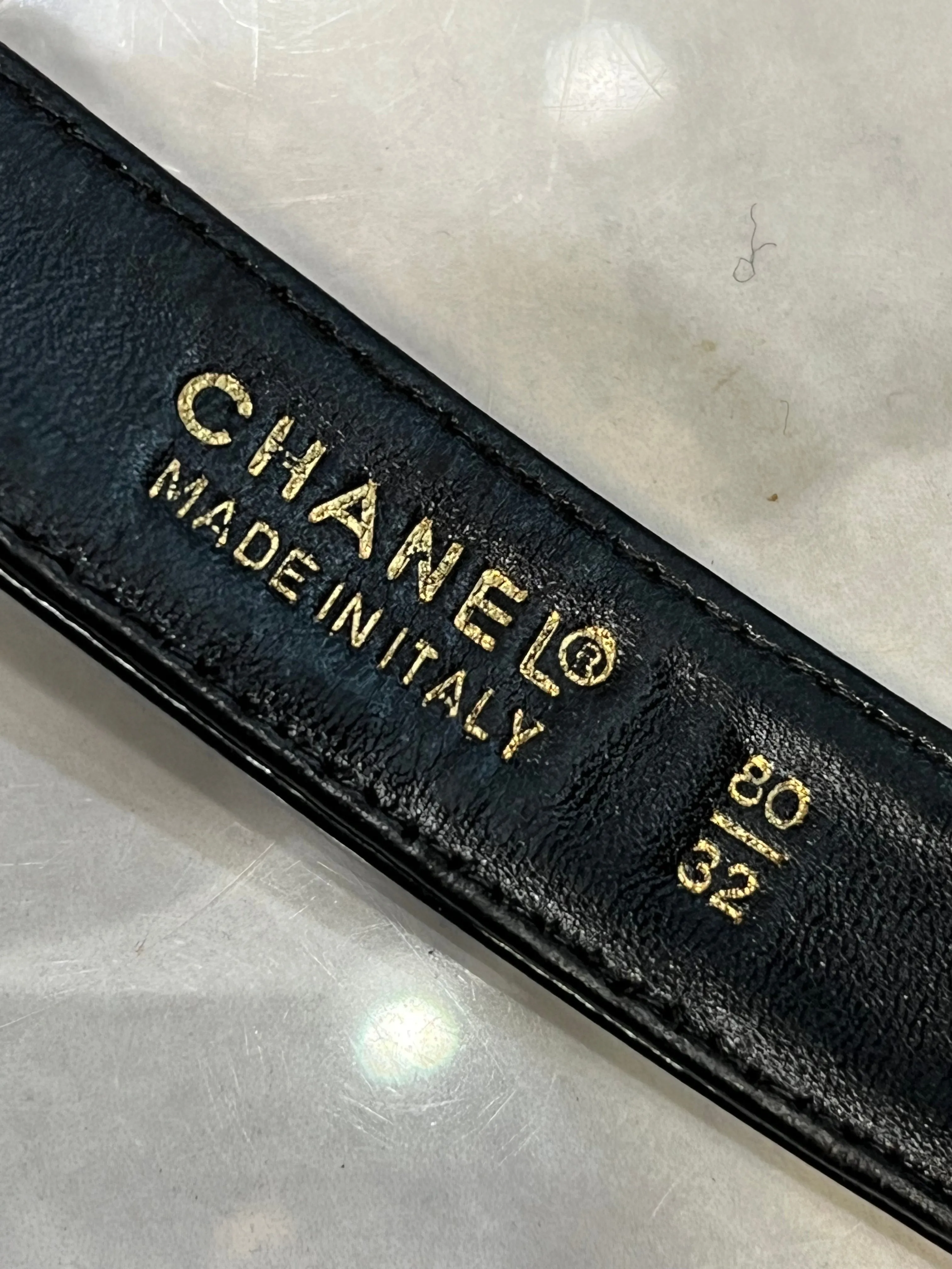 CHANEL QUILTED PATENT LEATHER VINTAGE BUM BAG