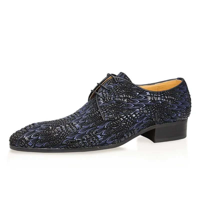 Classic Synthetic Printing Derby Shoes