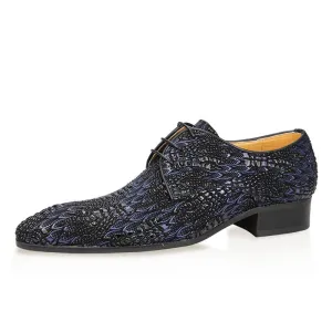 Classic Synthetic Printing Derby Shoes