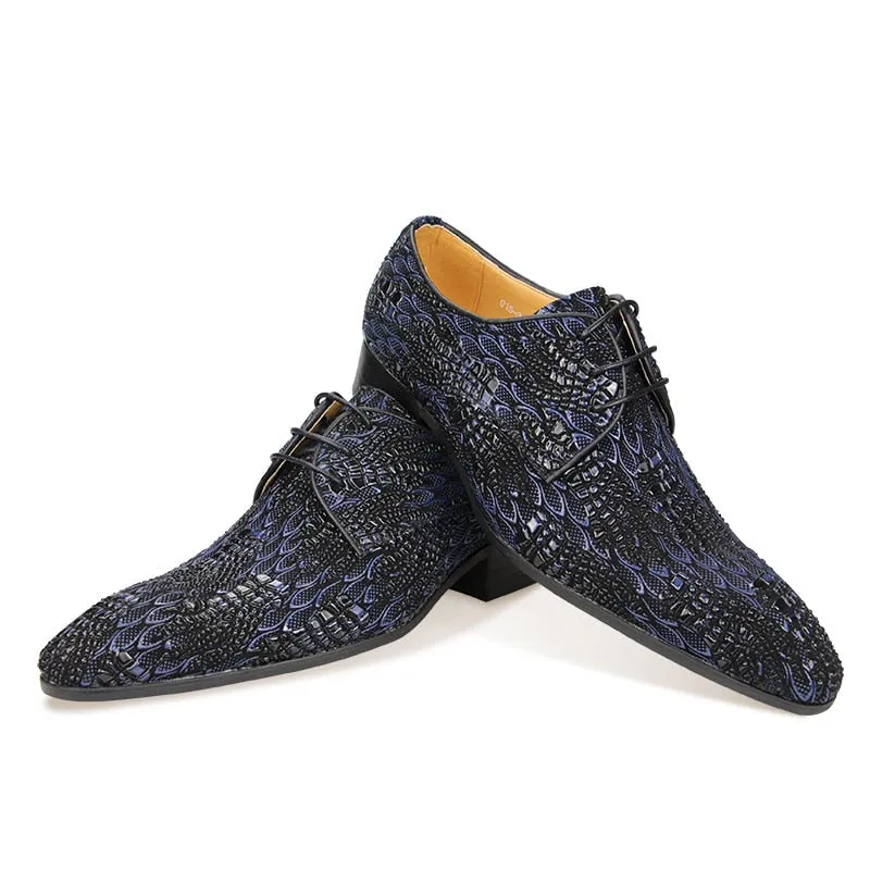 Classic Synthetic Printing Derby Shoes