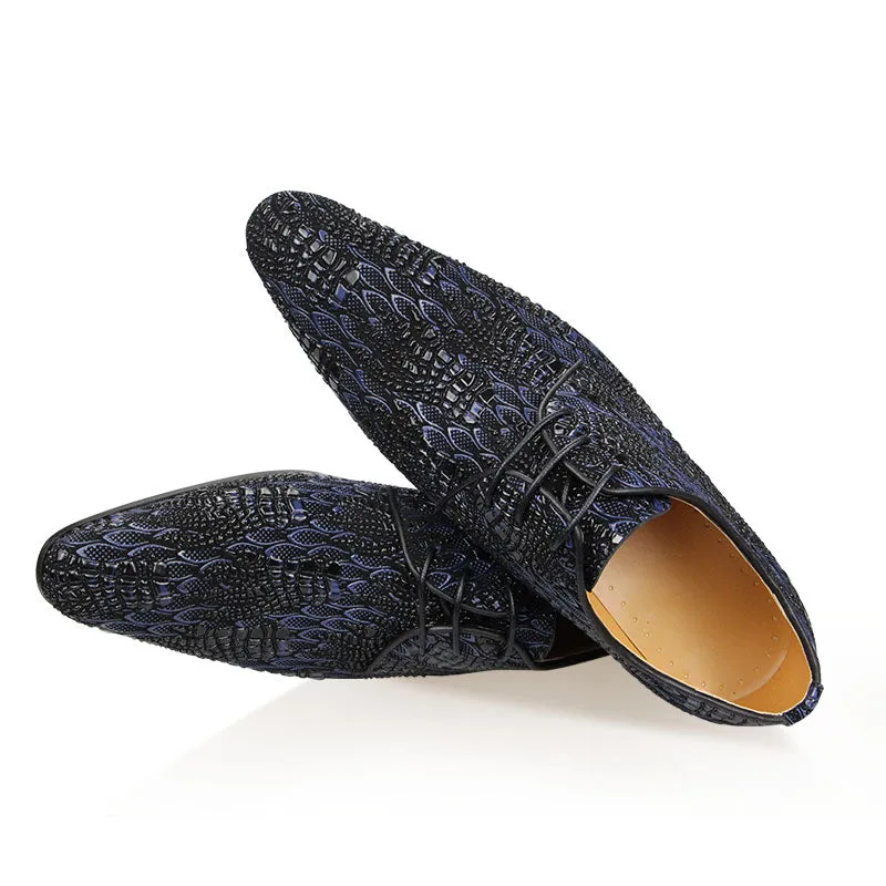 Classic Synthetic Printing Derby Shoes