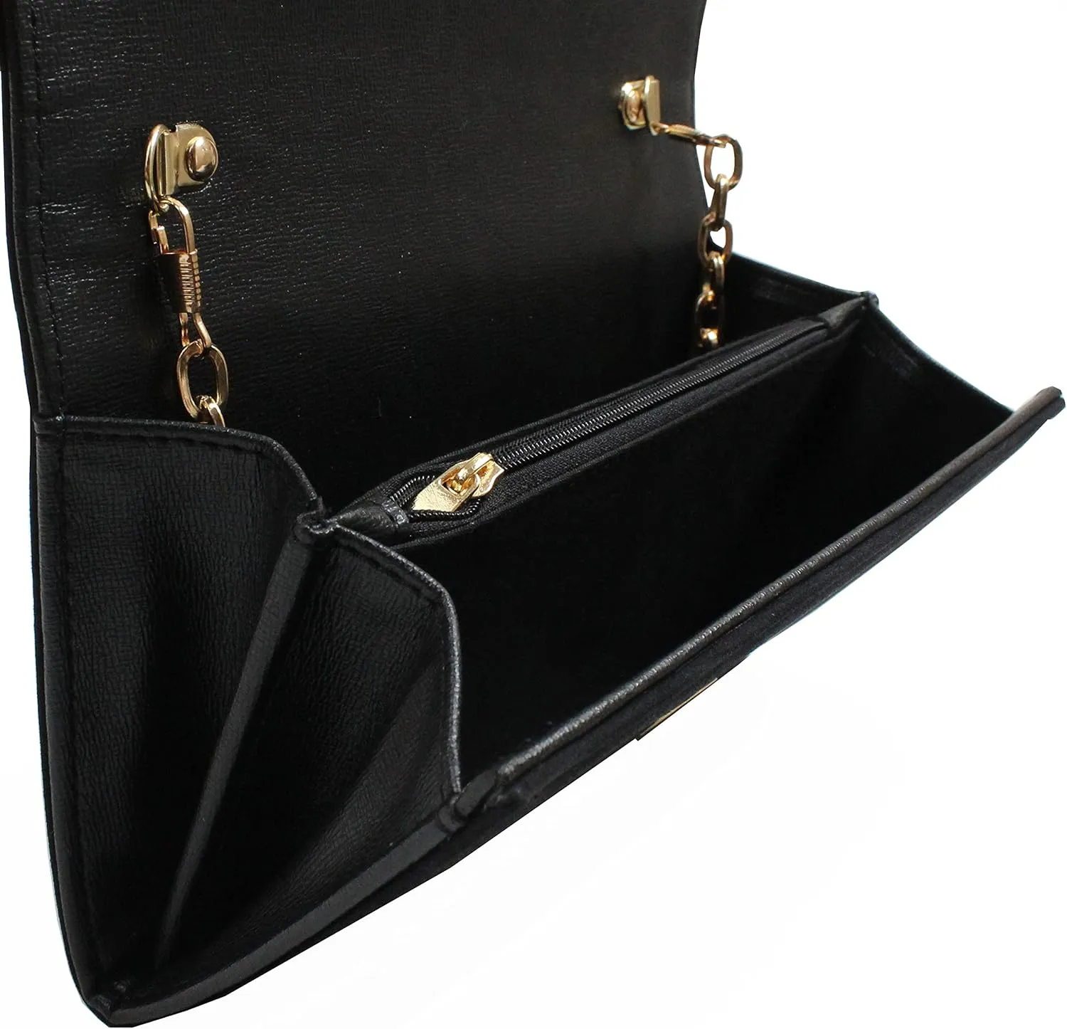 Clutch Purse Evening Bag for Women, Envelope Handbag With Detachable Chain for Wedding and Party