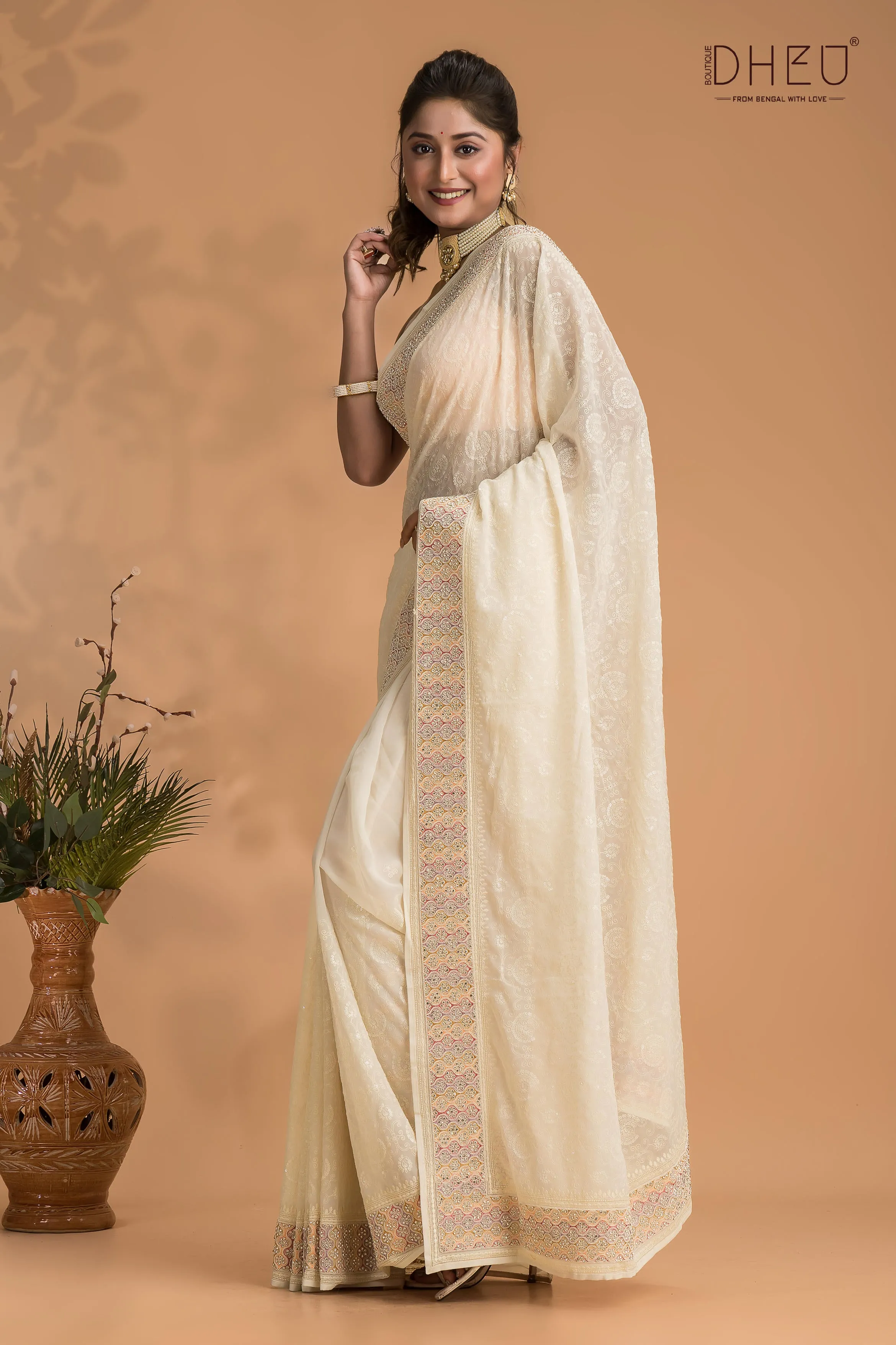 Crocus - Exclusive Chiffon Georgette Saree