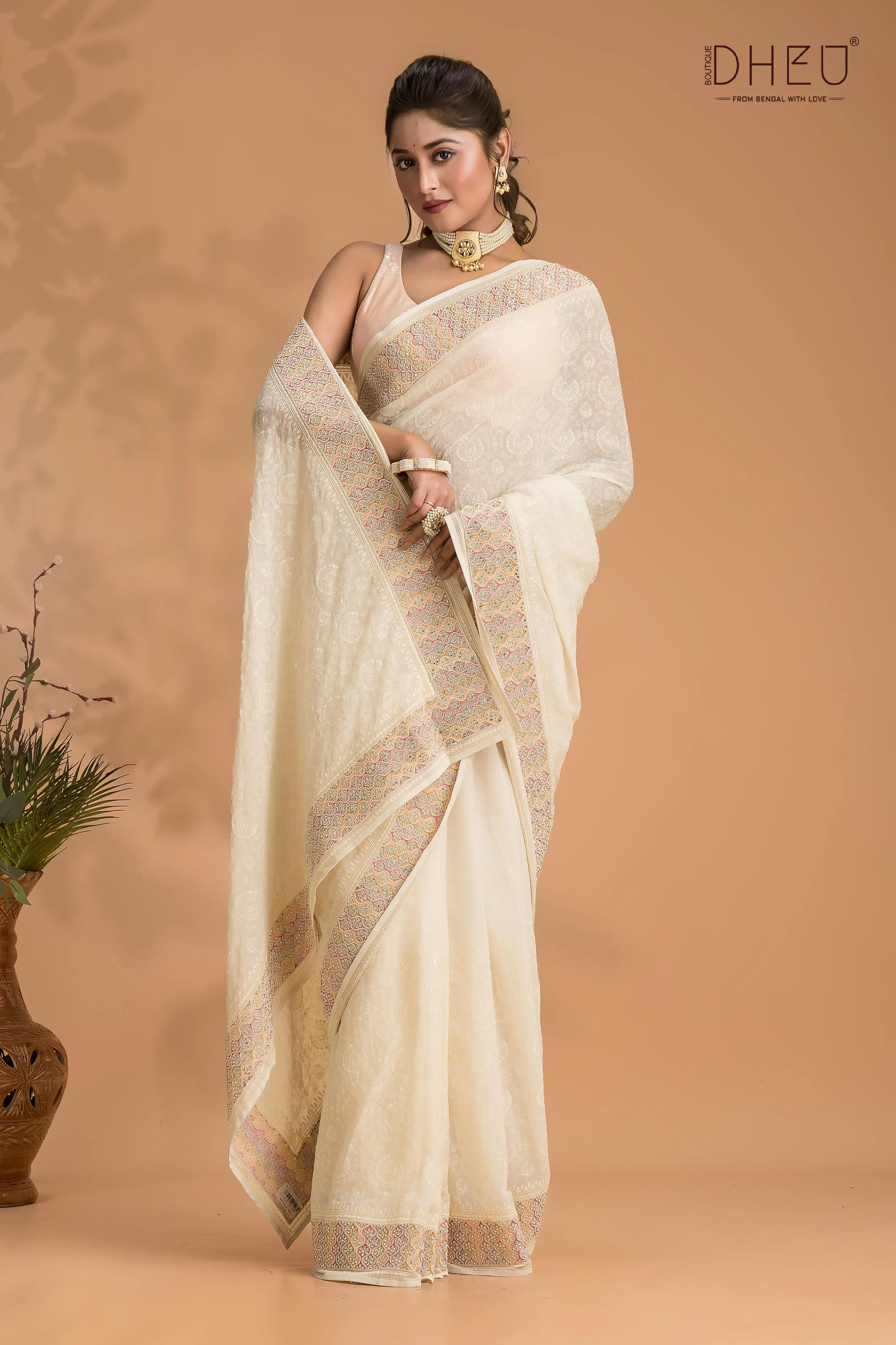 Crocus - Exclusive Chiffon Georgette Saree