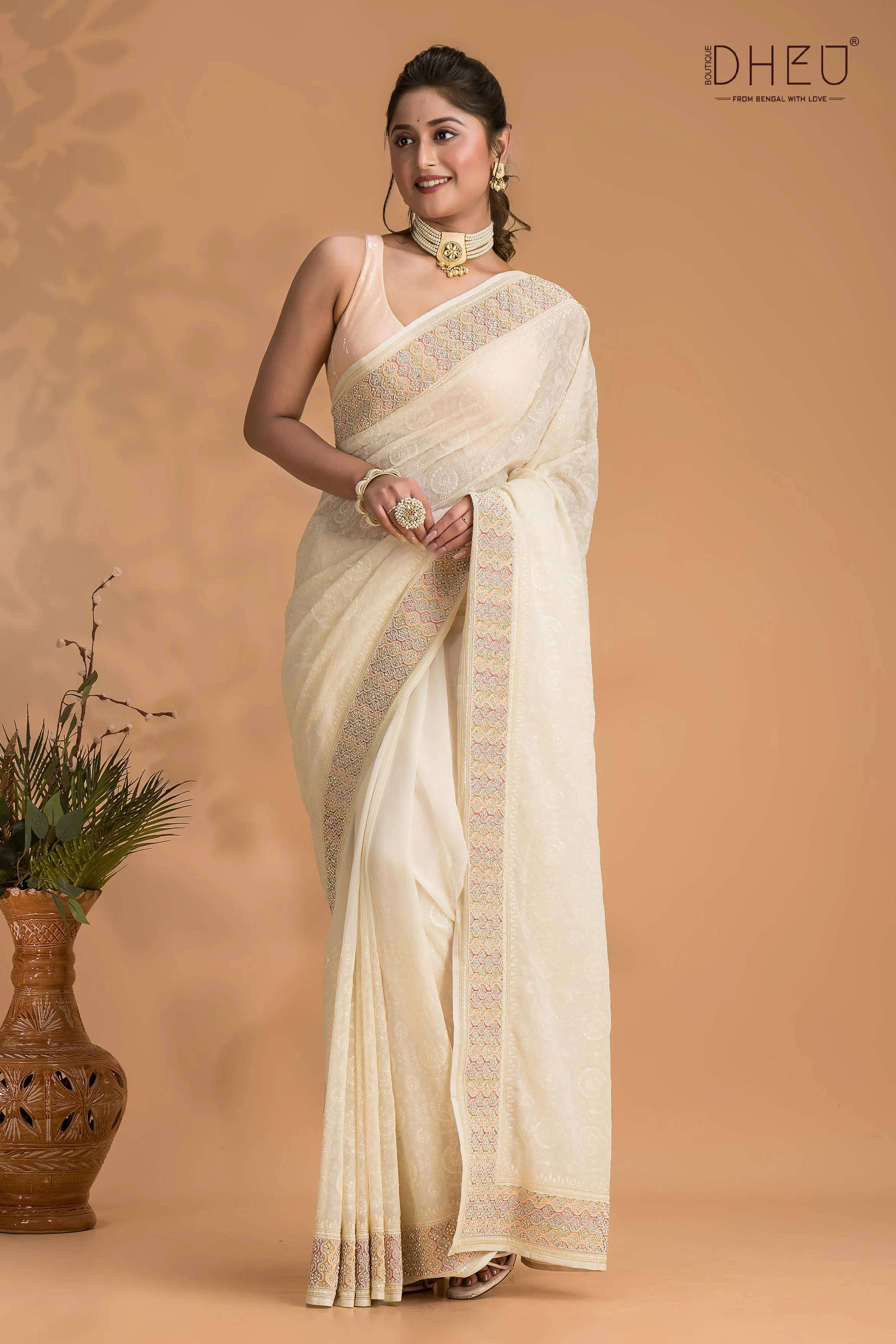 Crocus - Exclusive Chiffon Georgette Saree