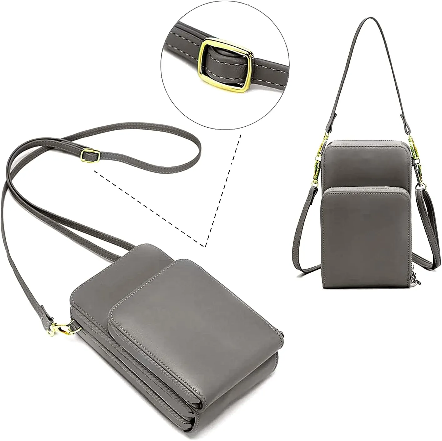 Crossbody Cellphone Purse Women Touch Screen Bag RFID Blocking Wallet Handbag Shoulder Strap