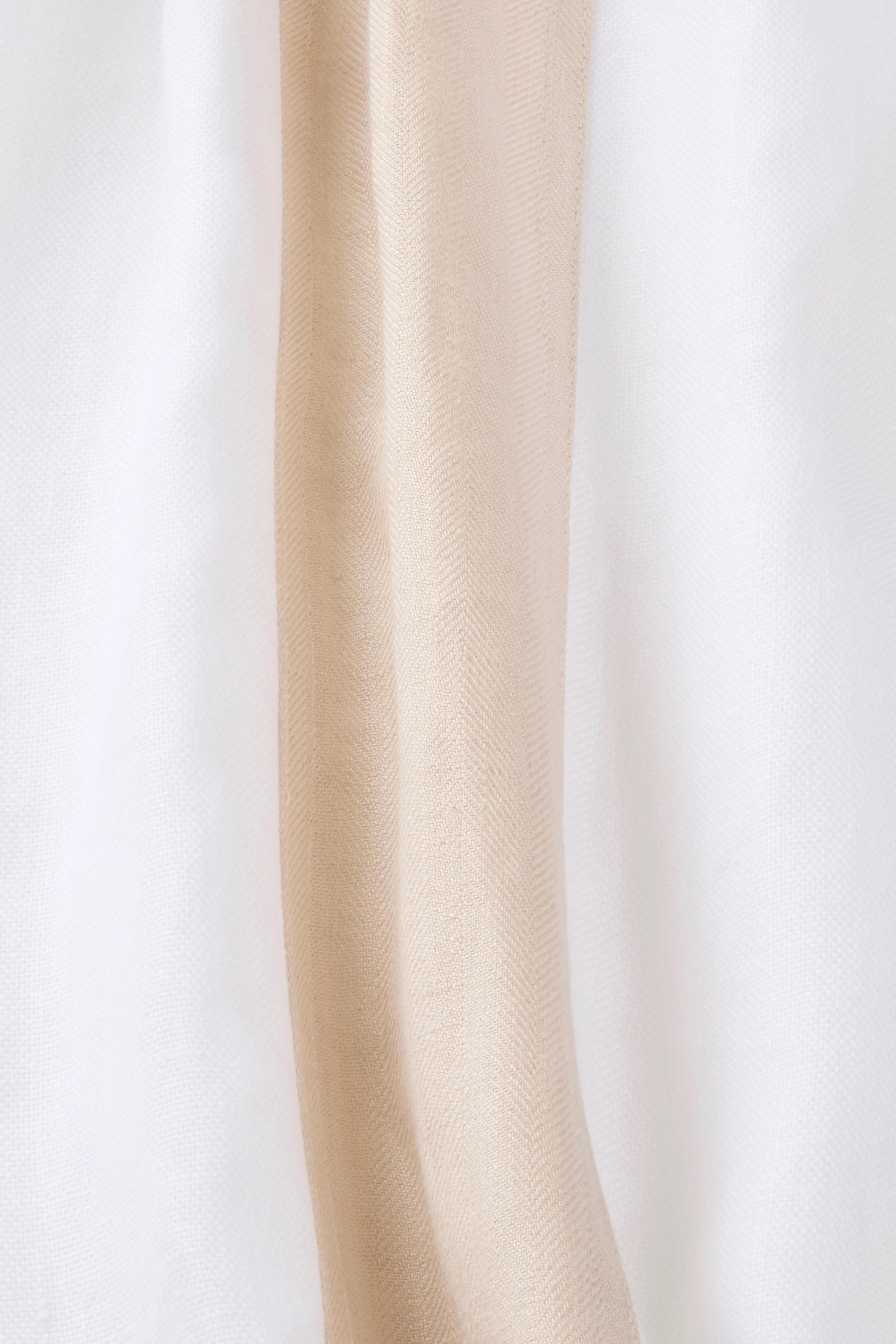 Delphi Linen Two Tone Short - White & Sand