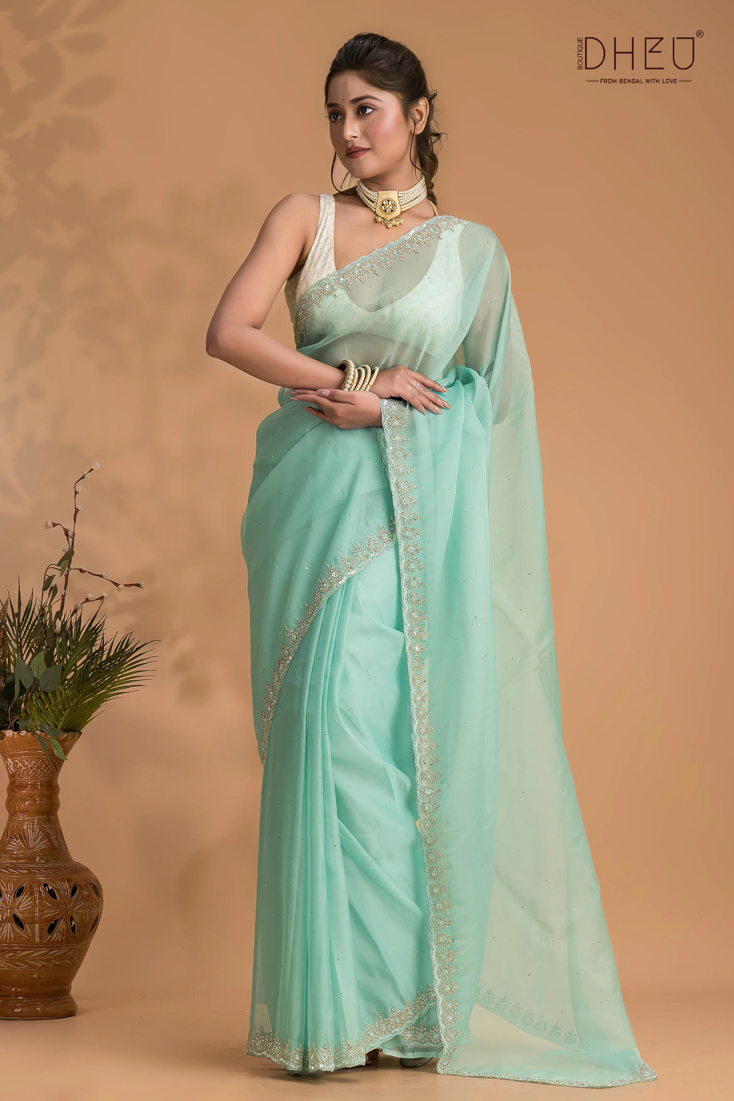 Designer Chiffon Silk Saree