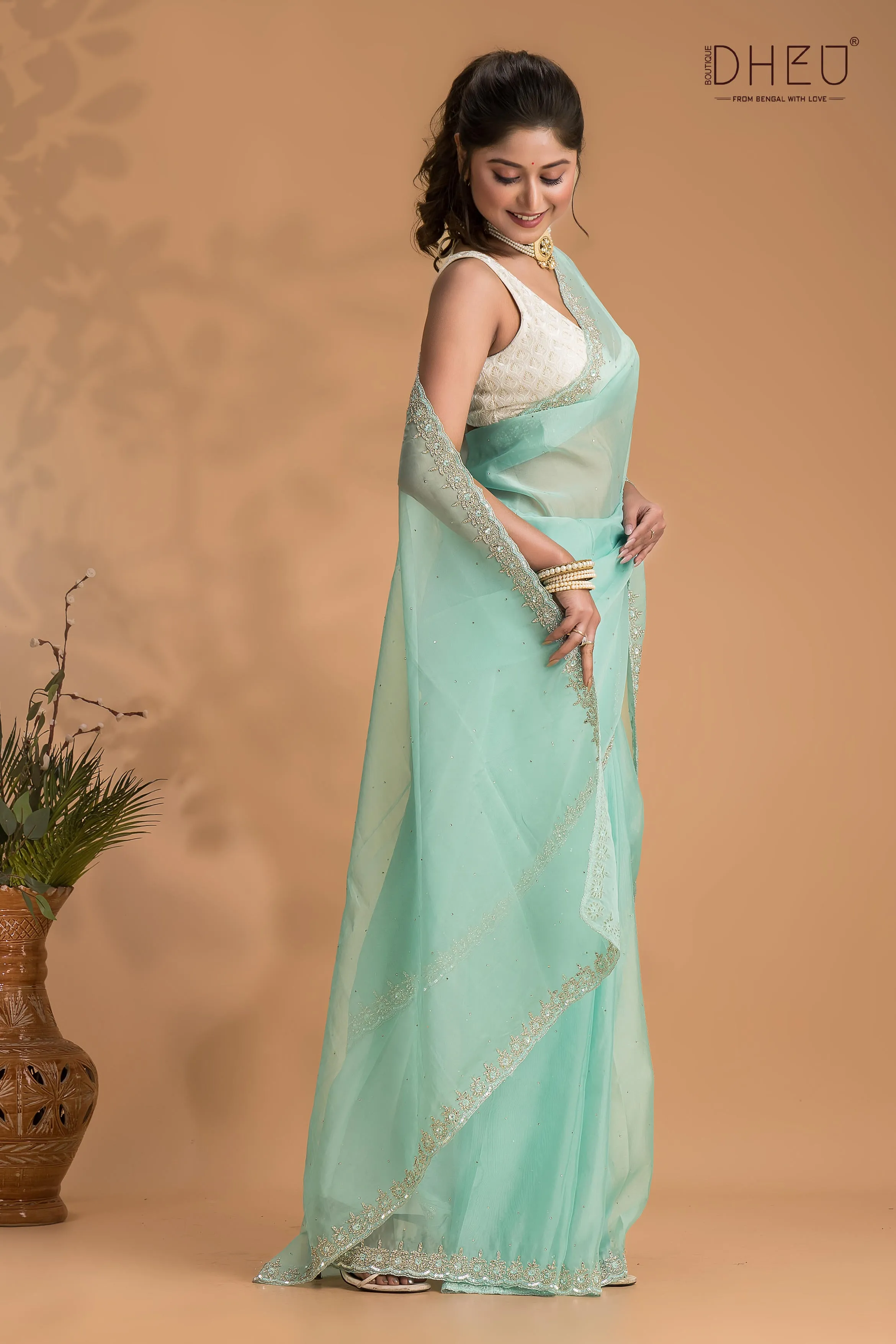 Designer Chiffon Silk Saree