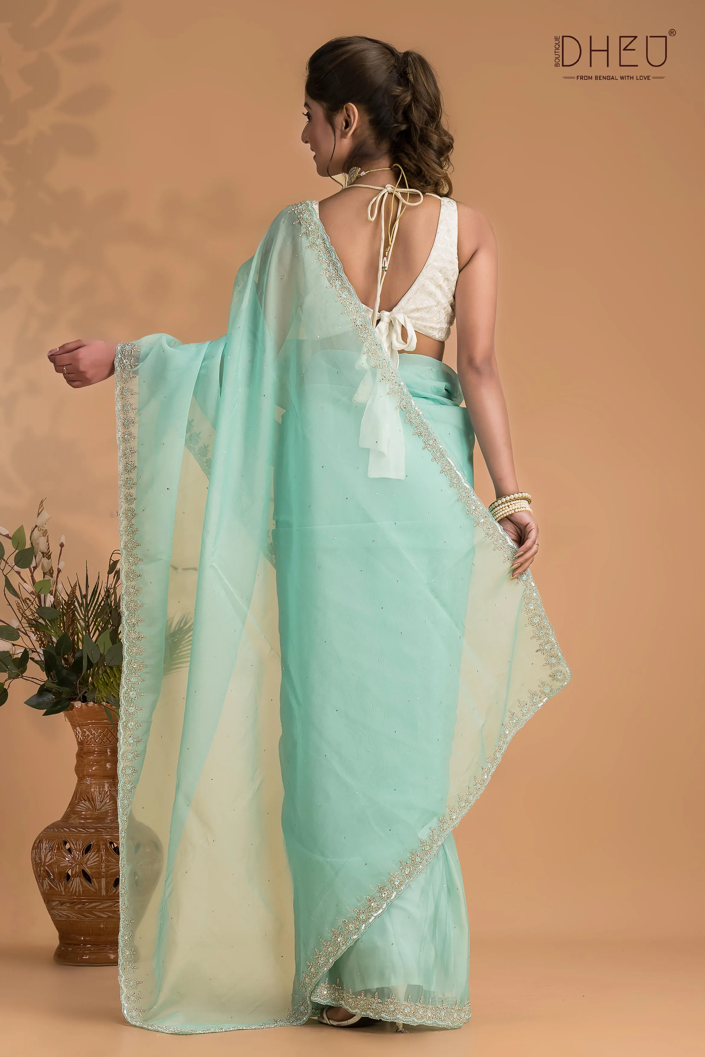 Designer Chiffon Silk Saree