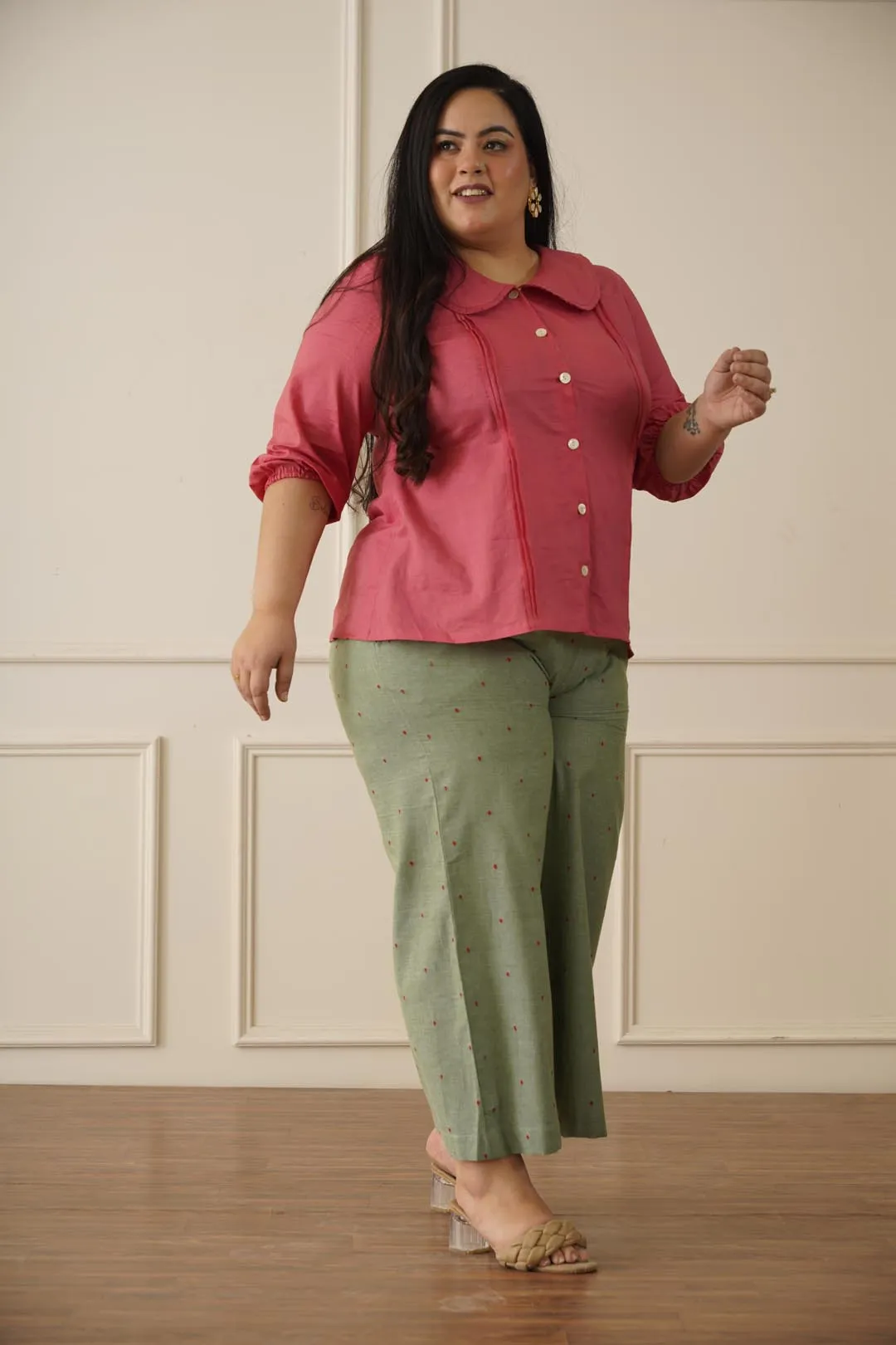 Ethereal Pink and Green Co-ord Set