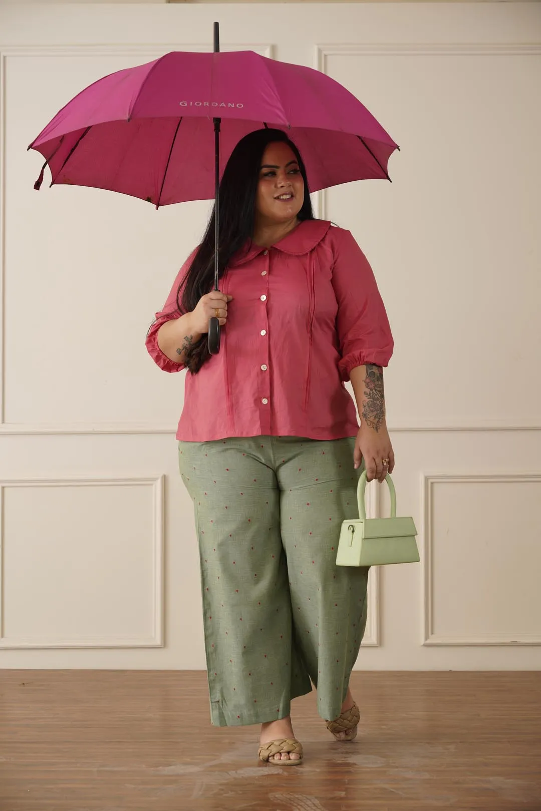 Ethereal Pink and Green Co-ord Set