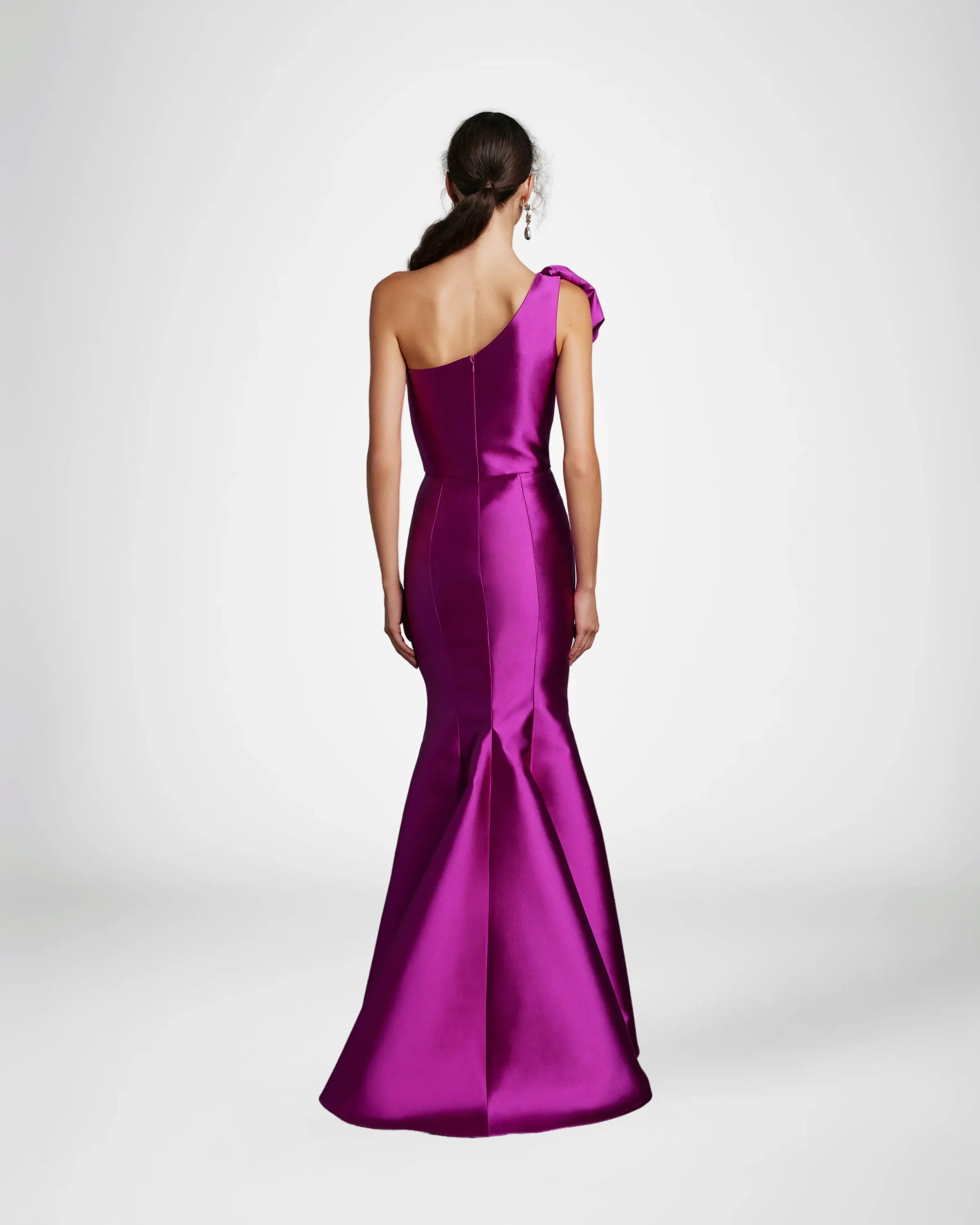 Frascara - 4612: One-Shoulder Gown with Bow Detail