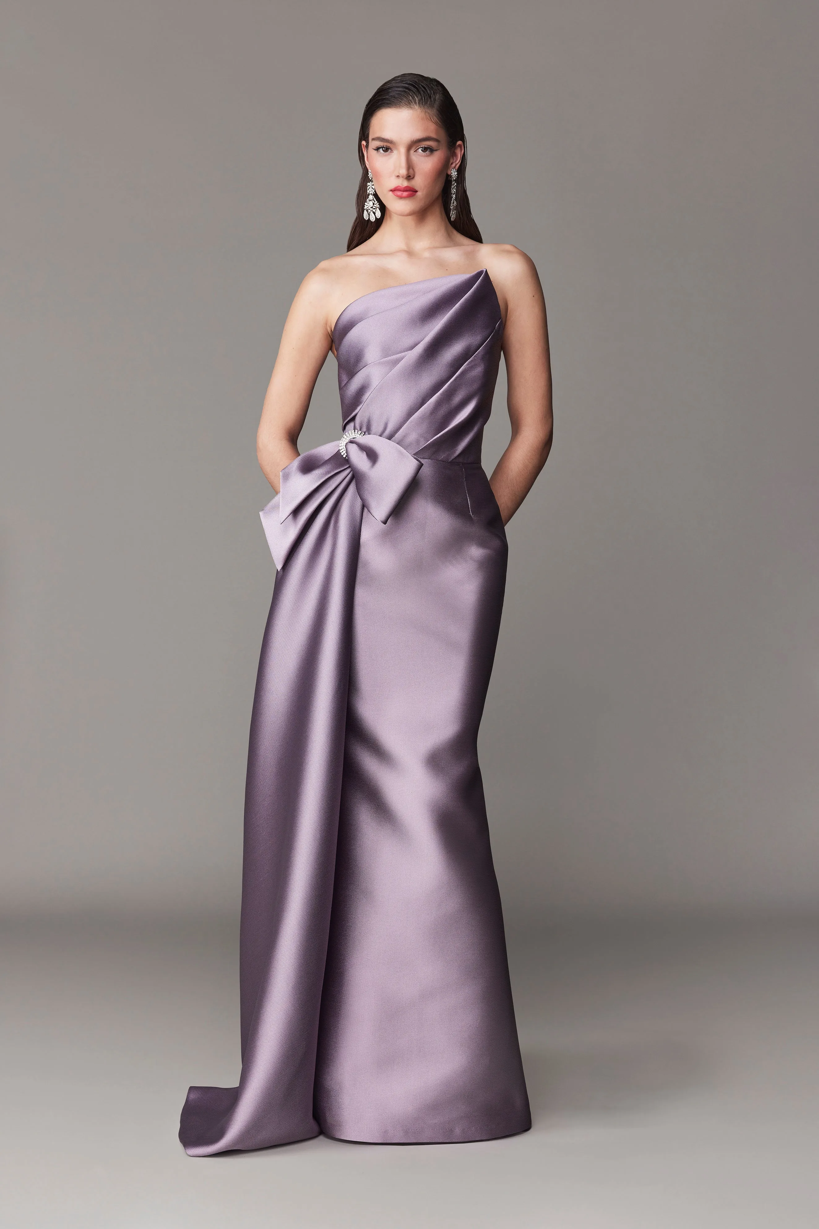 Frascara - 4726 - Strapless Gown with Asymmetrical Draping