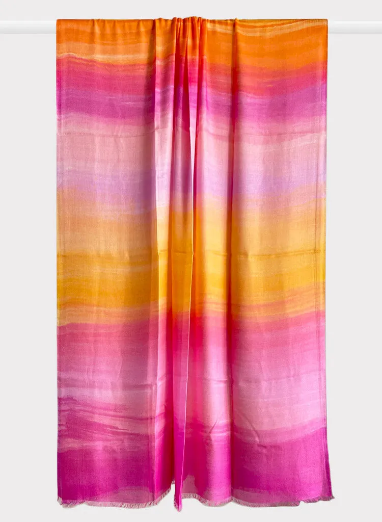 Gradient Bright Printed Shawl